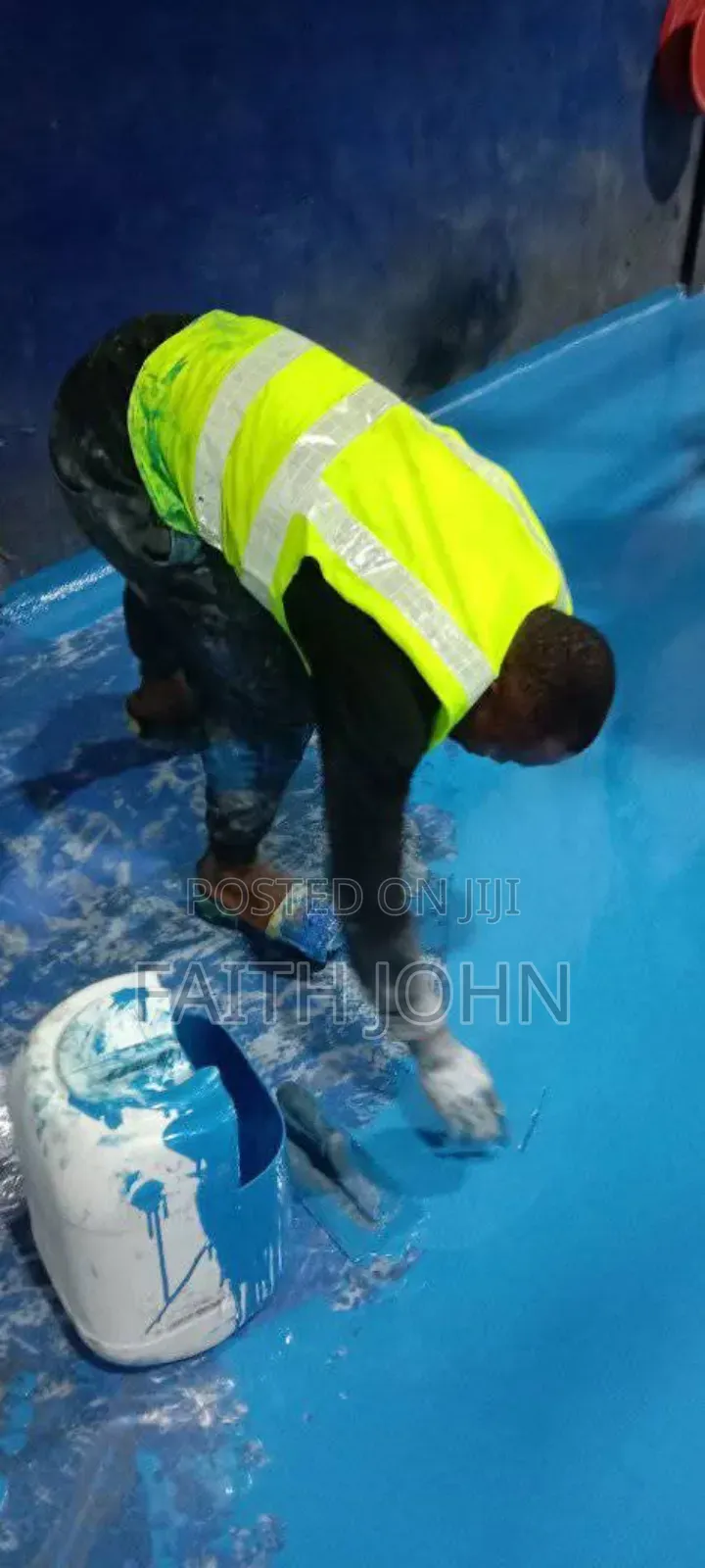 Blue Industrial Epoxy Flooring