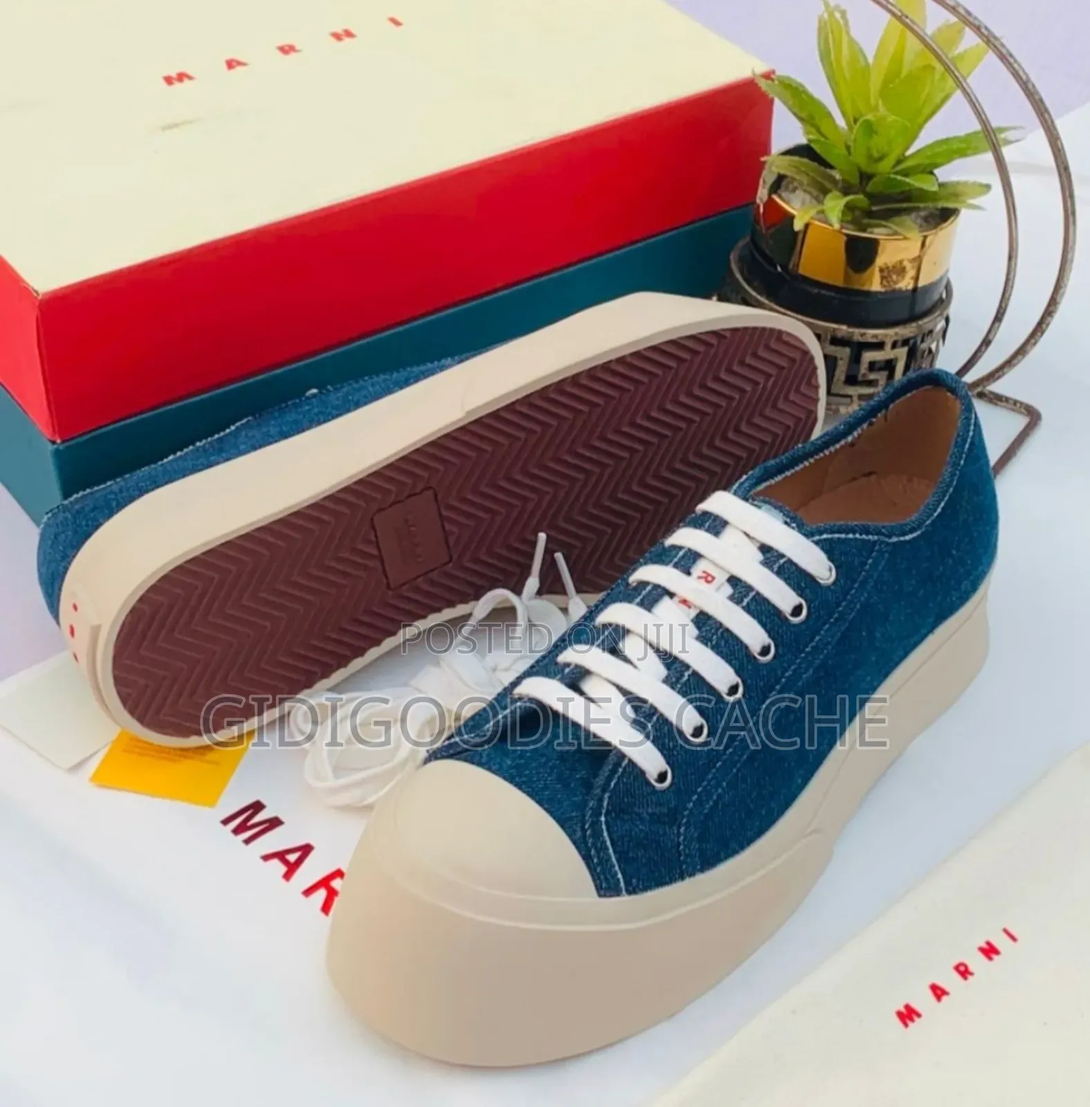Marni Denim/Leather Sneakers