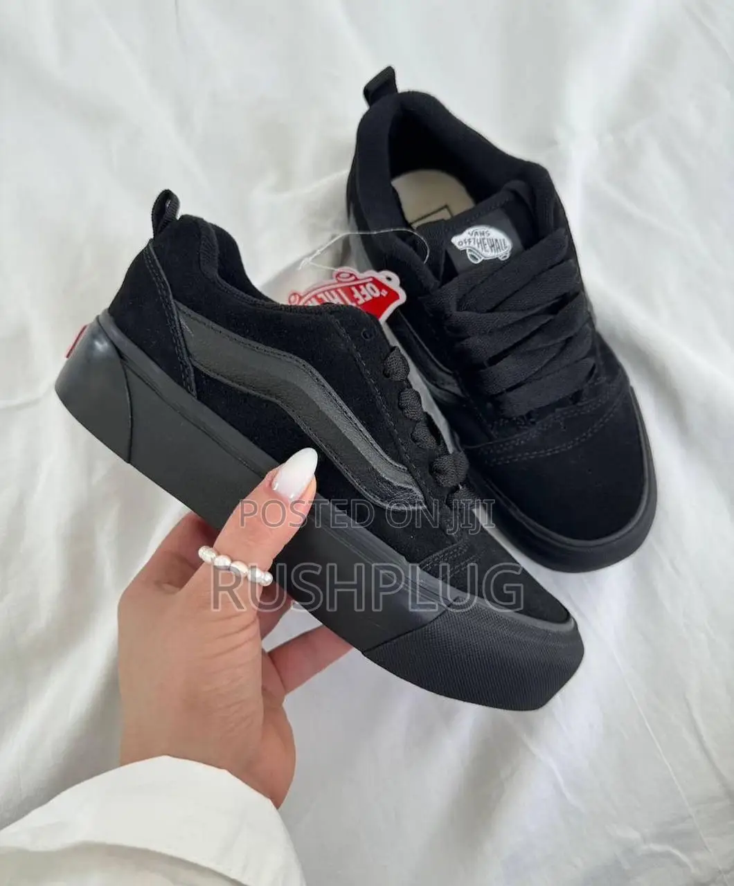 Vans Knu Skool “Total Black/Gums” Sneakers