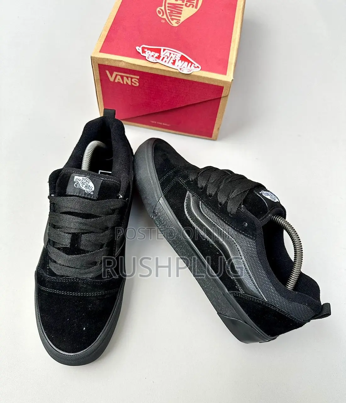 Vans Knu Skool “Total Black/Gums” Sneakers