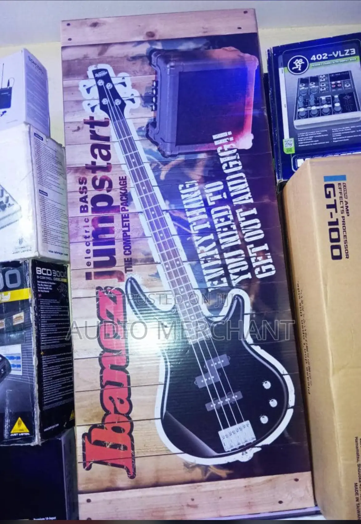 Ibanez Electric Bass Guitar,Guitar Amp Jump Start Package