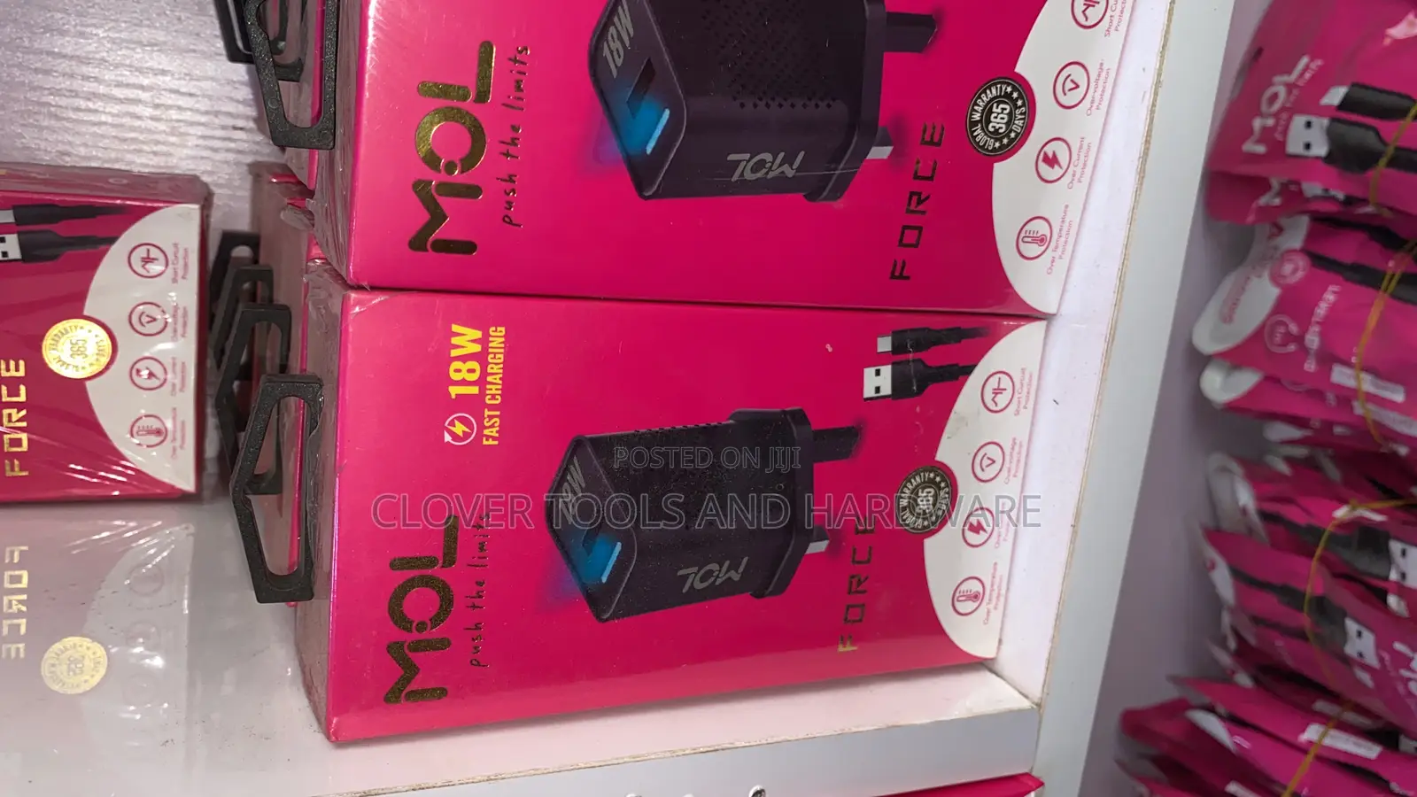 MOL Force 18W Fast Charger With Free 3A Type C Cable