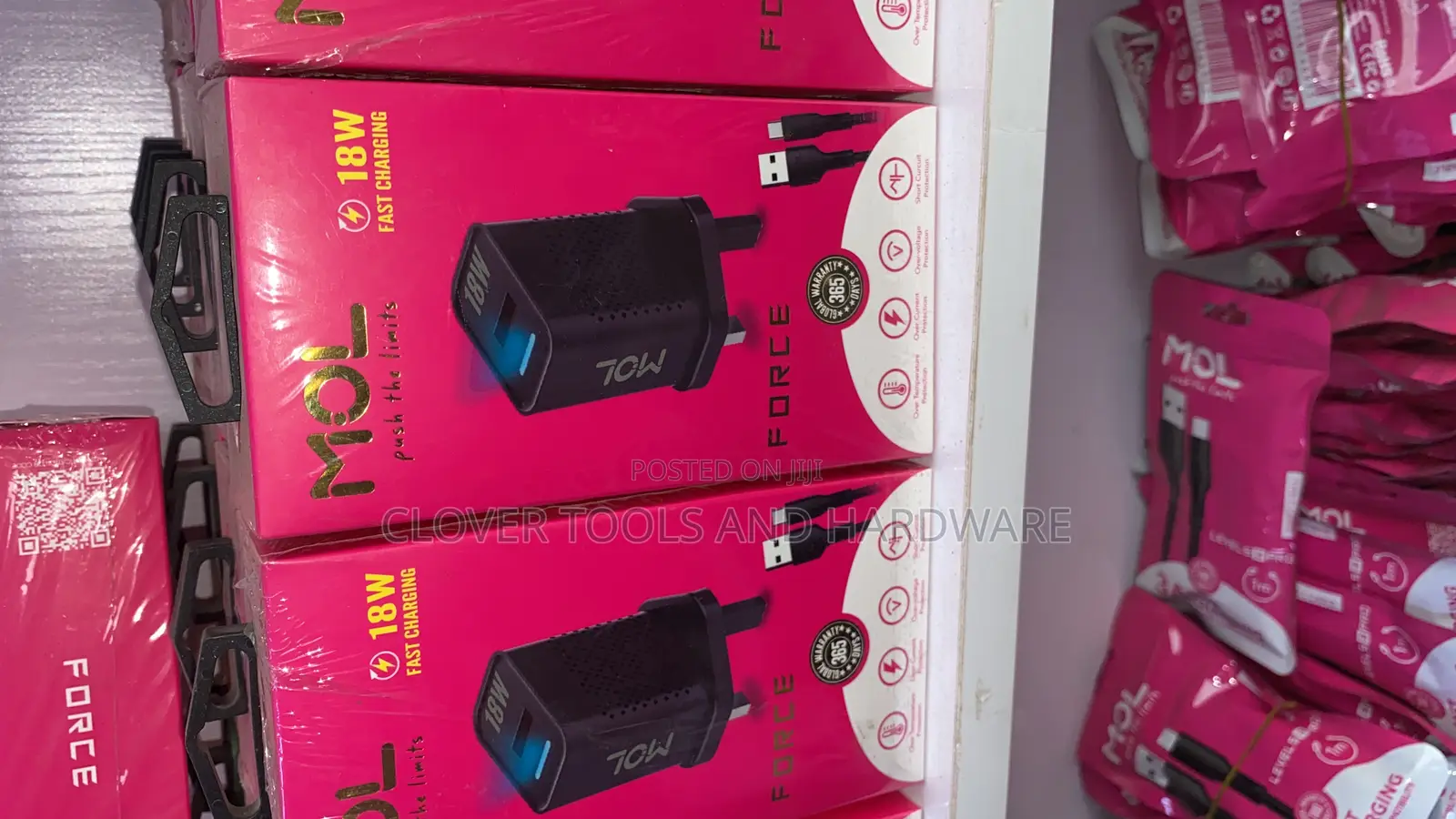 MOL Force 18W Fast Charger With Free 3A Type C Cable
