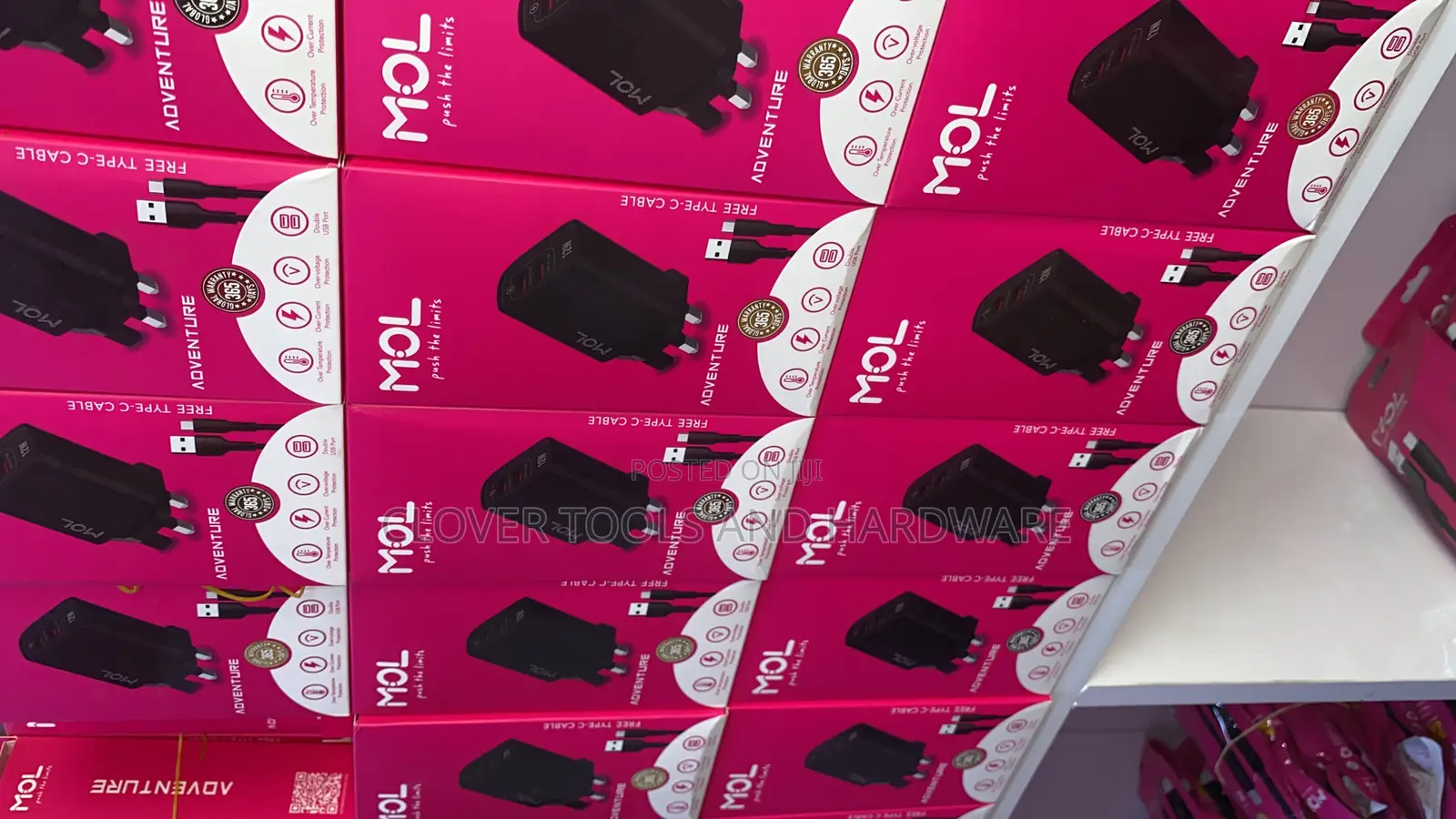 MOL Adventure Dual USB Charger With 3A Fast Charging Cable