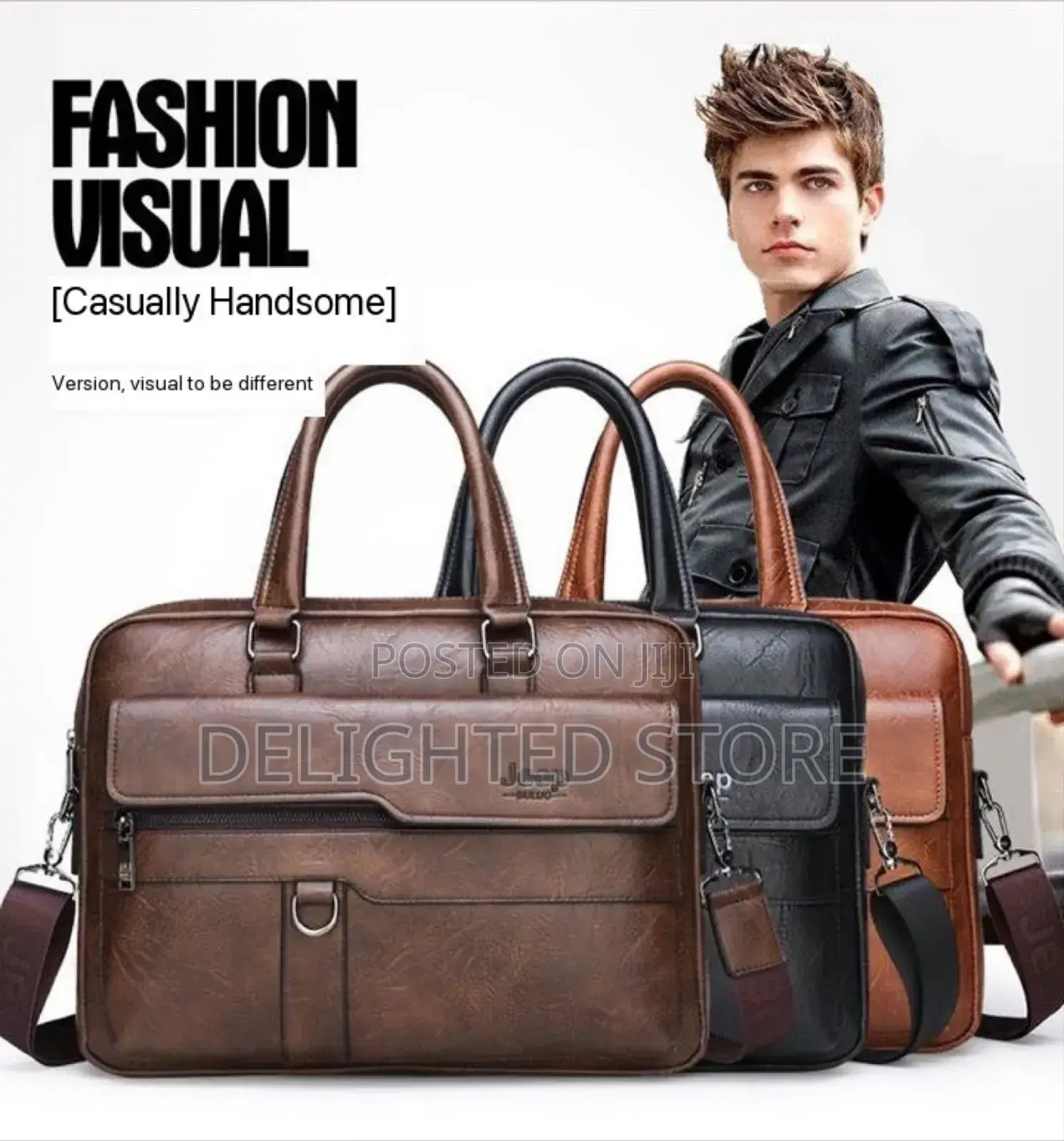 Jeep Buluo Luxury Genuine Forever Leather Men’S Office Bag