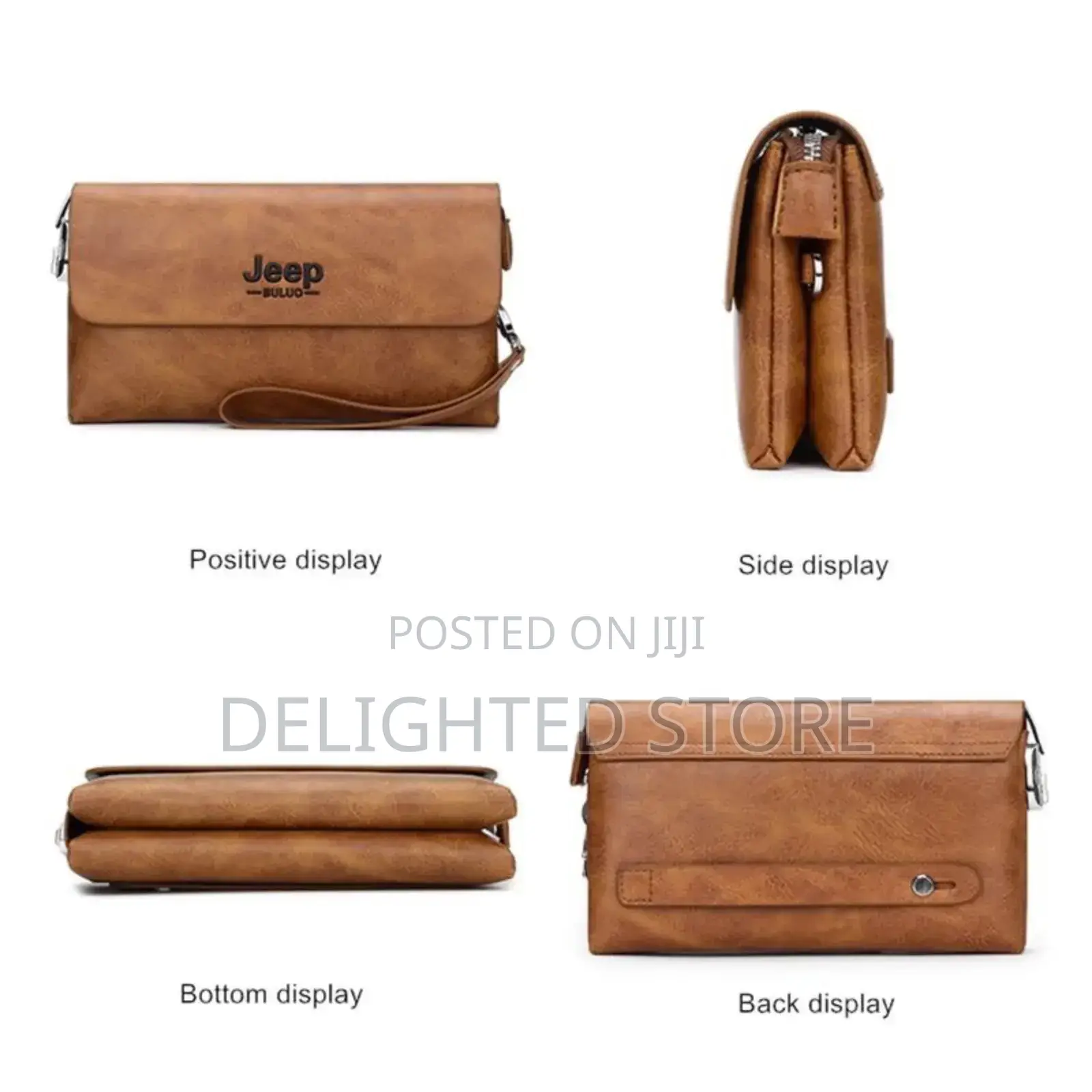 Jeep Buluo Luxury Large Capacity Leather Men’S Cluth Bag