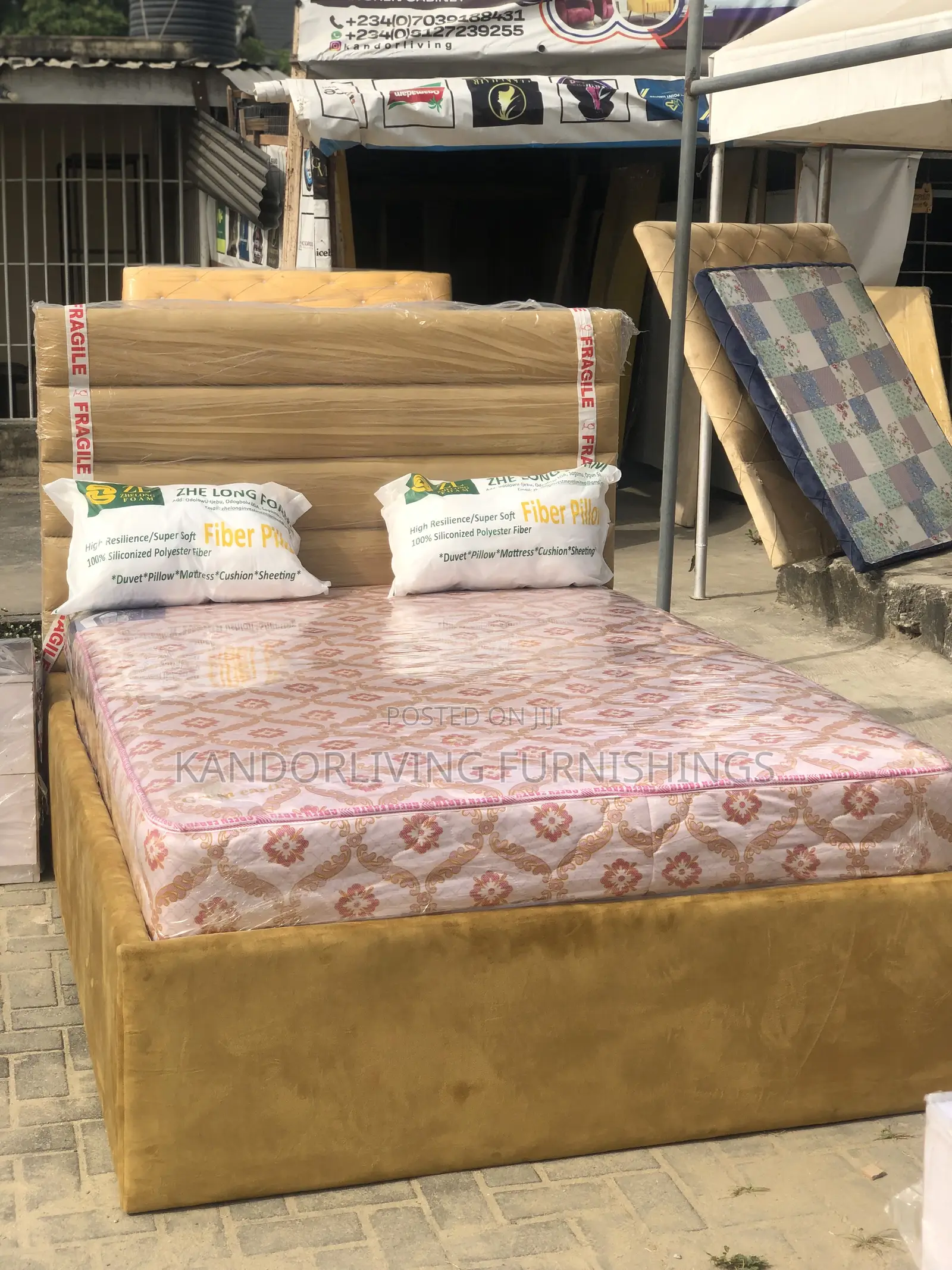 Sales. Luxurious 4.5 by 6 Bed Frame With Mattress