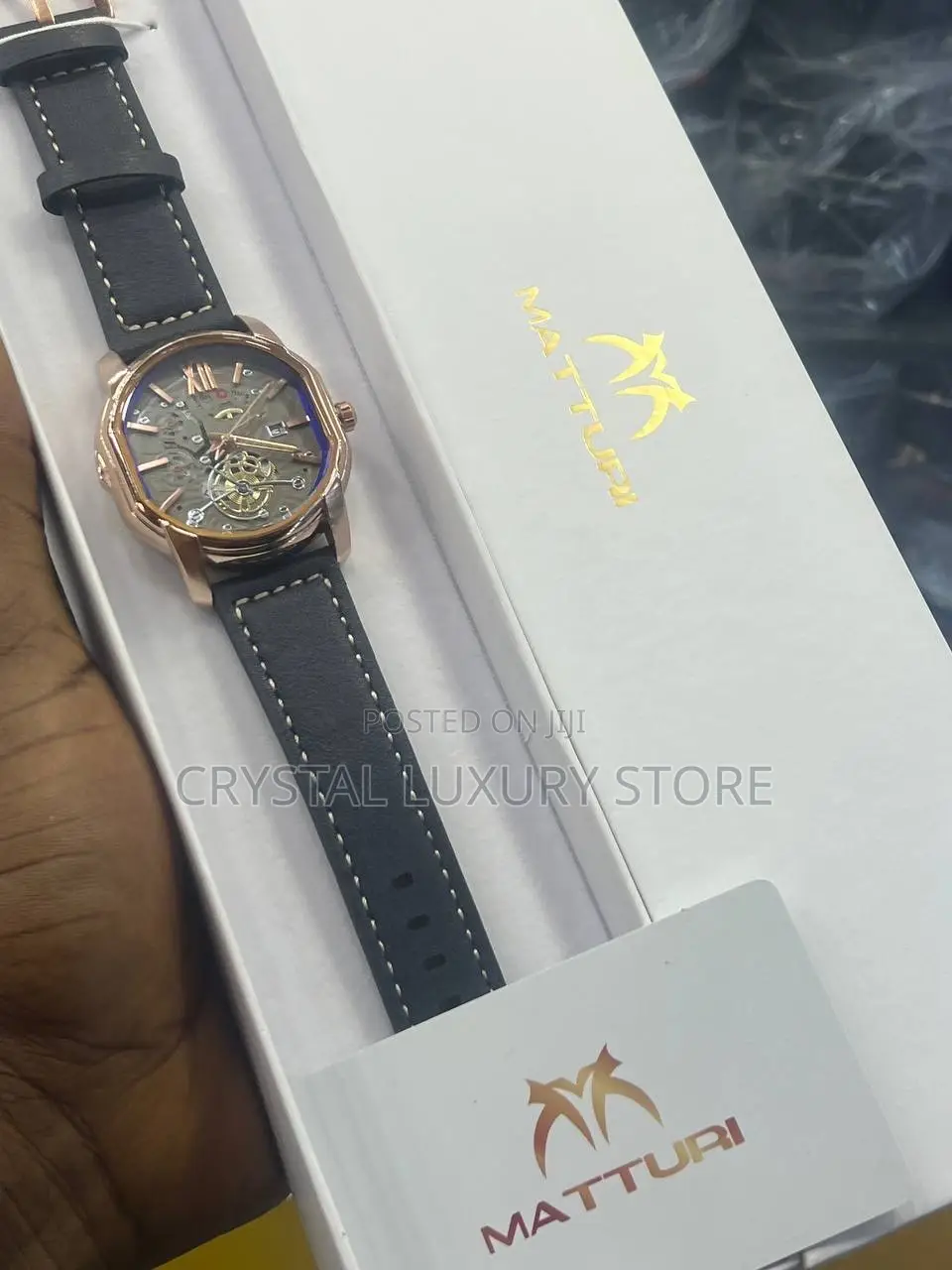 Matturi Quality Men Genuine Leather Wristwatch