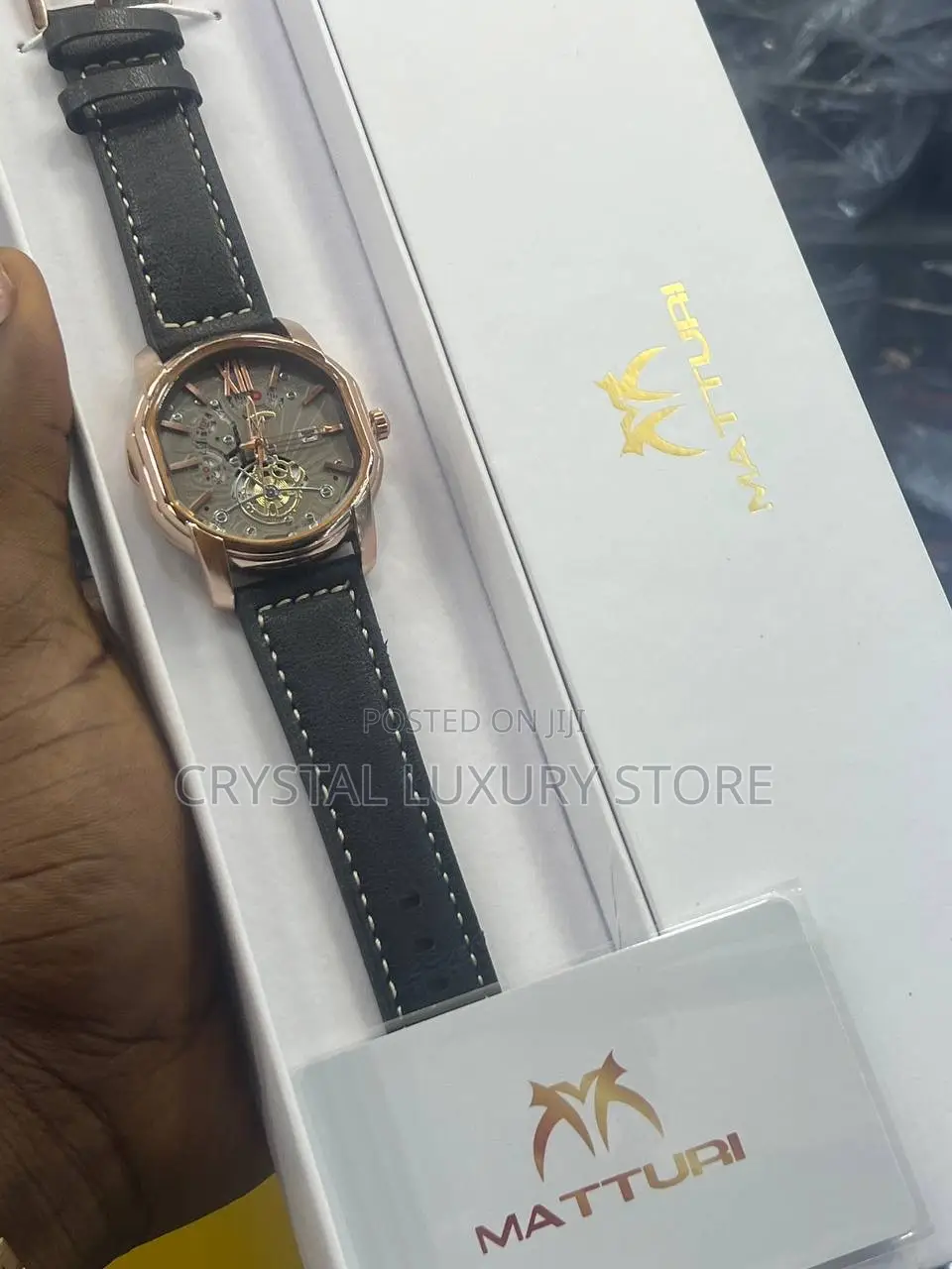 Matturi Quality Men Genuine Leather Wristwatch