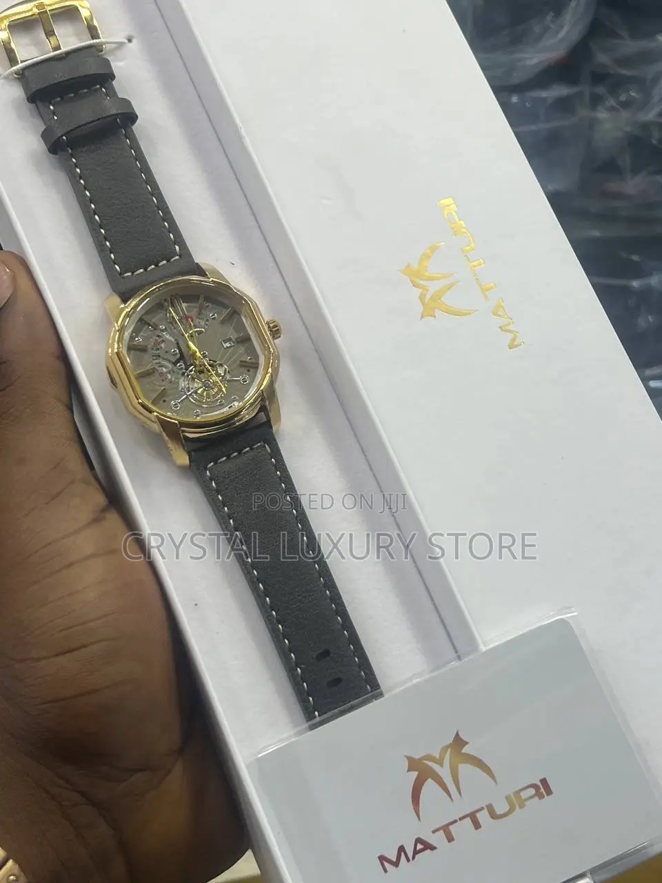 Matturi Quality Men Genuine Leather Wristwatch