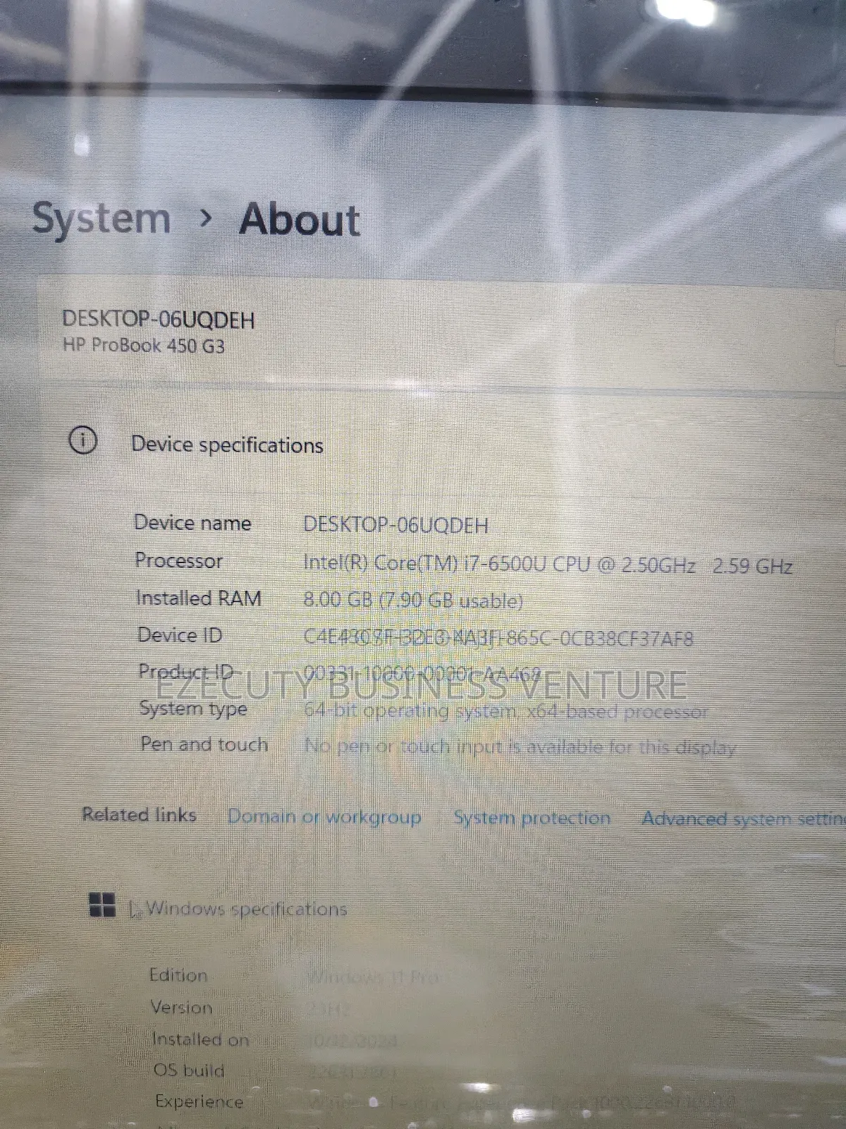 Laptop HP ProBook 450 G3 8GB Intel Core I7 HDD 500GB