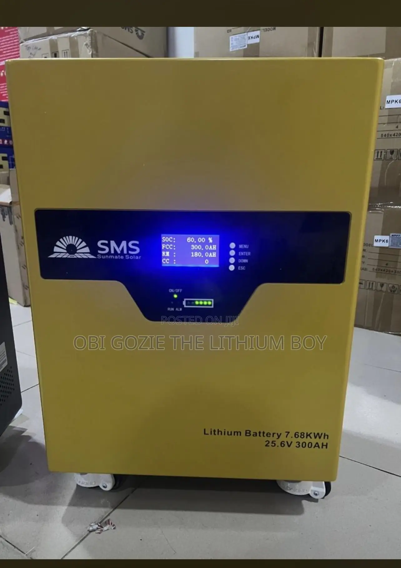 7.68kwh-25.6v SMS Solar Lithium Battery Available in Stock.