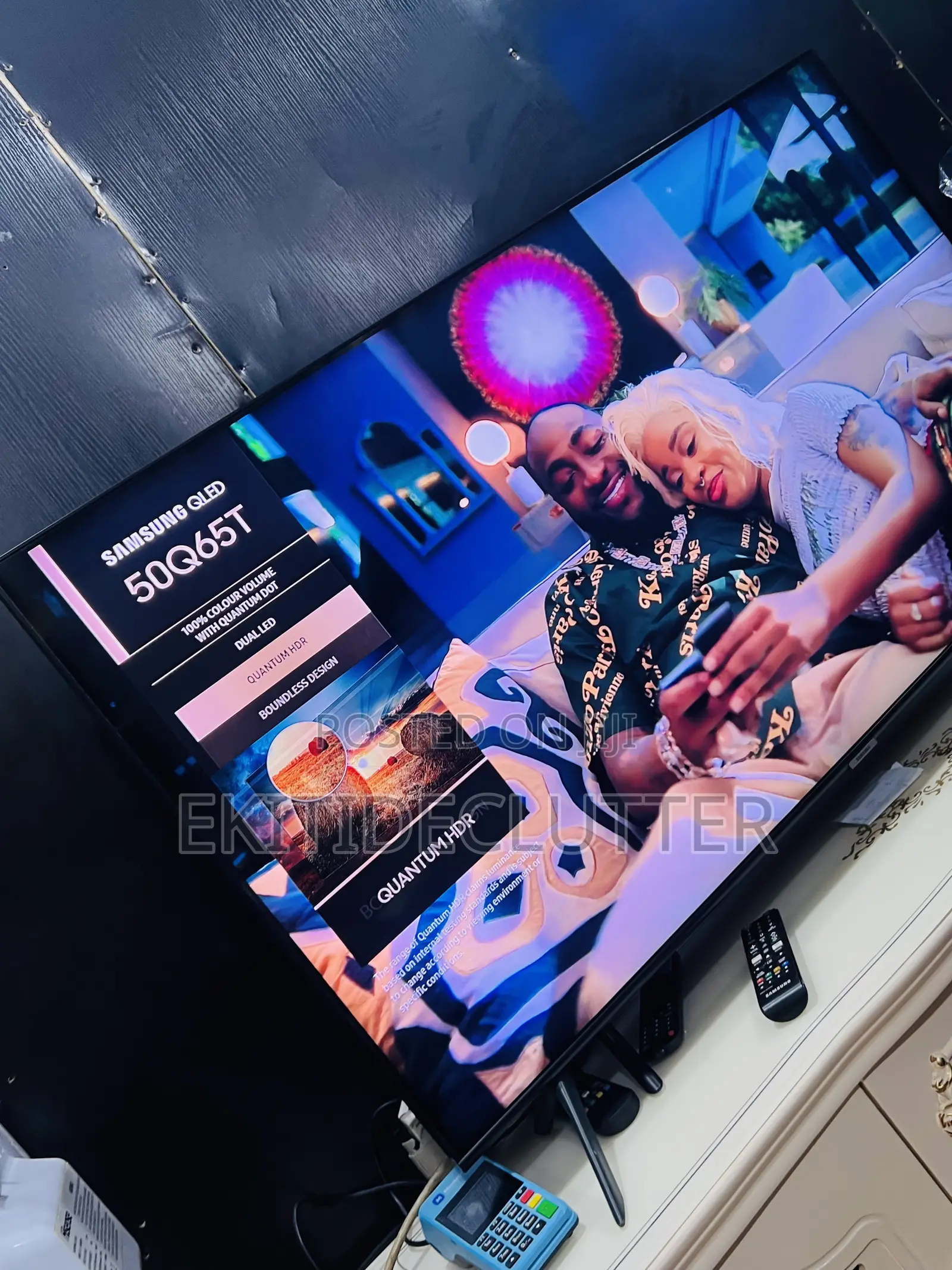 Barely Used Samsung 50” Qled Smart Tv