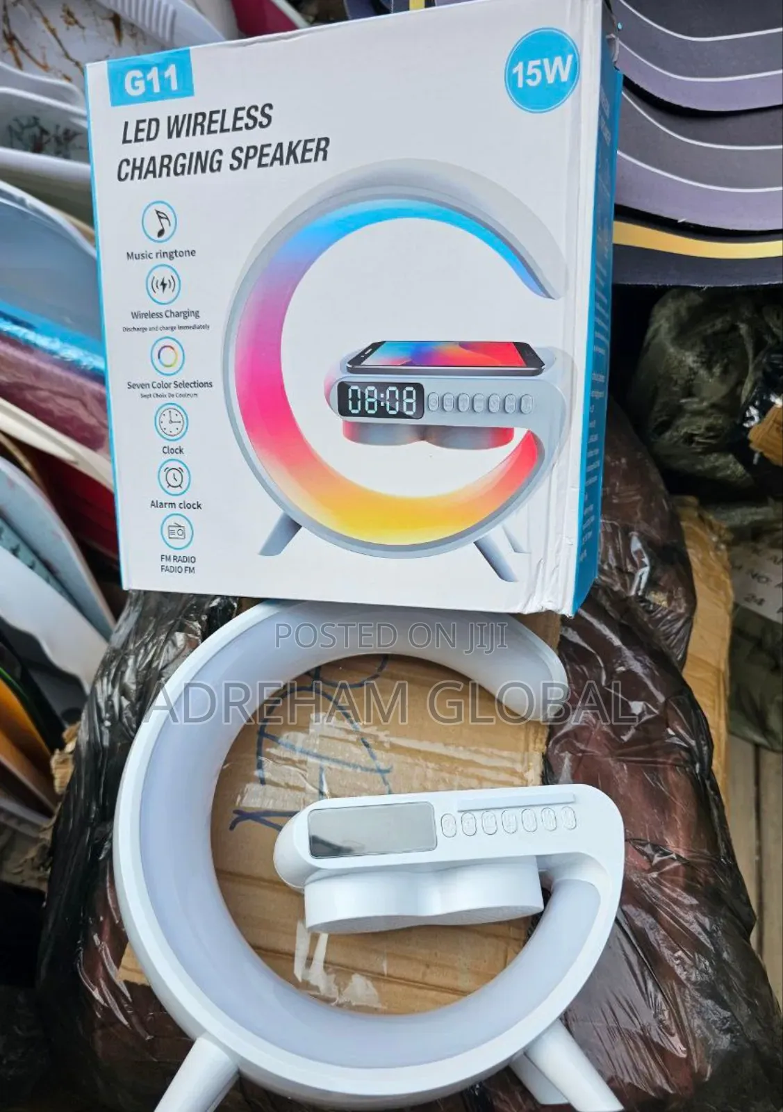 G11 Led Wireless Charging Speaker With Radio 15w