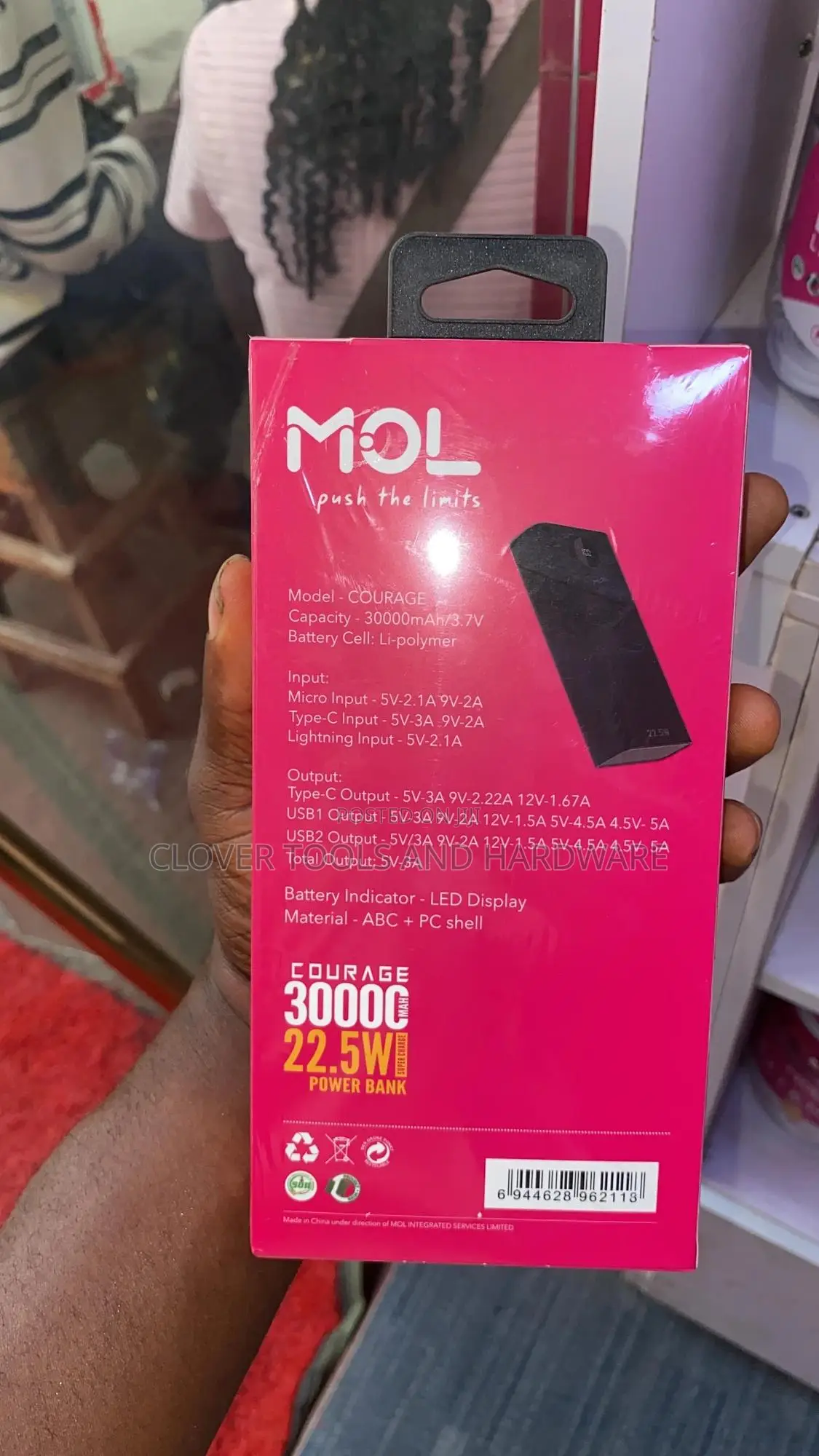 MOL Courage 22.5W Super Charge 30000MAH Power Bank