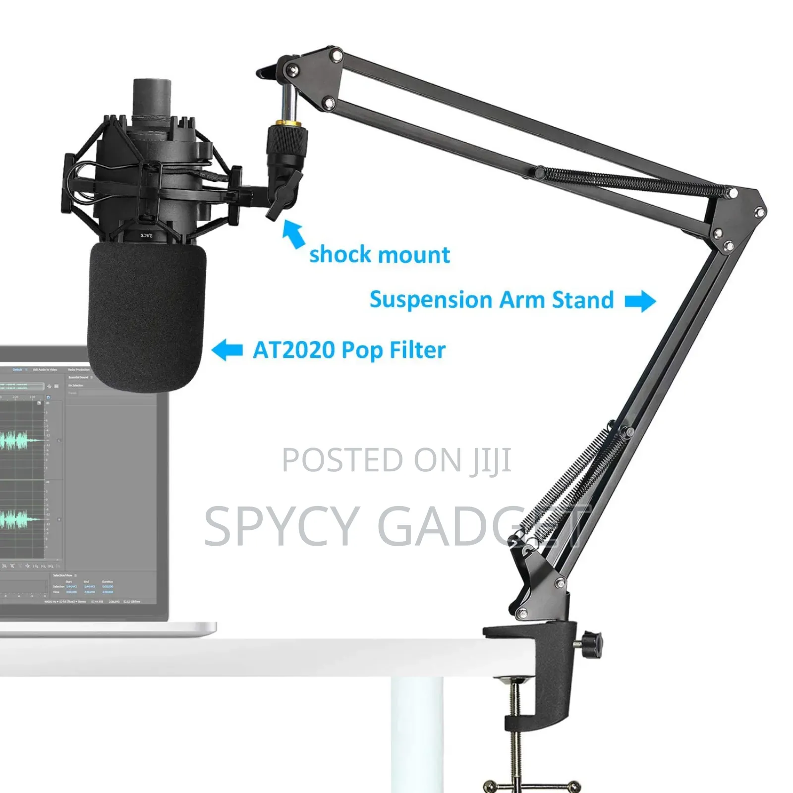Professional Table Clamp Microphone Stand With Shock Mount