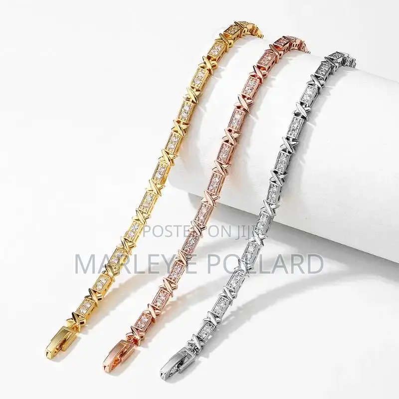 Platinum Plated Quality Gold and Silver Iced Out Bracelet