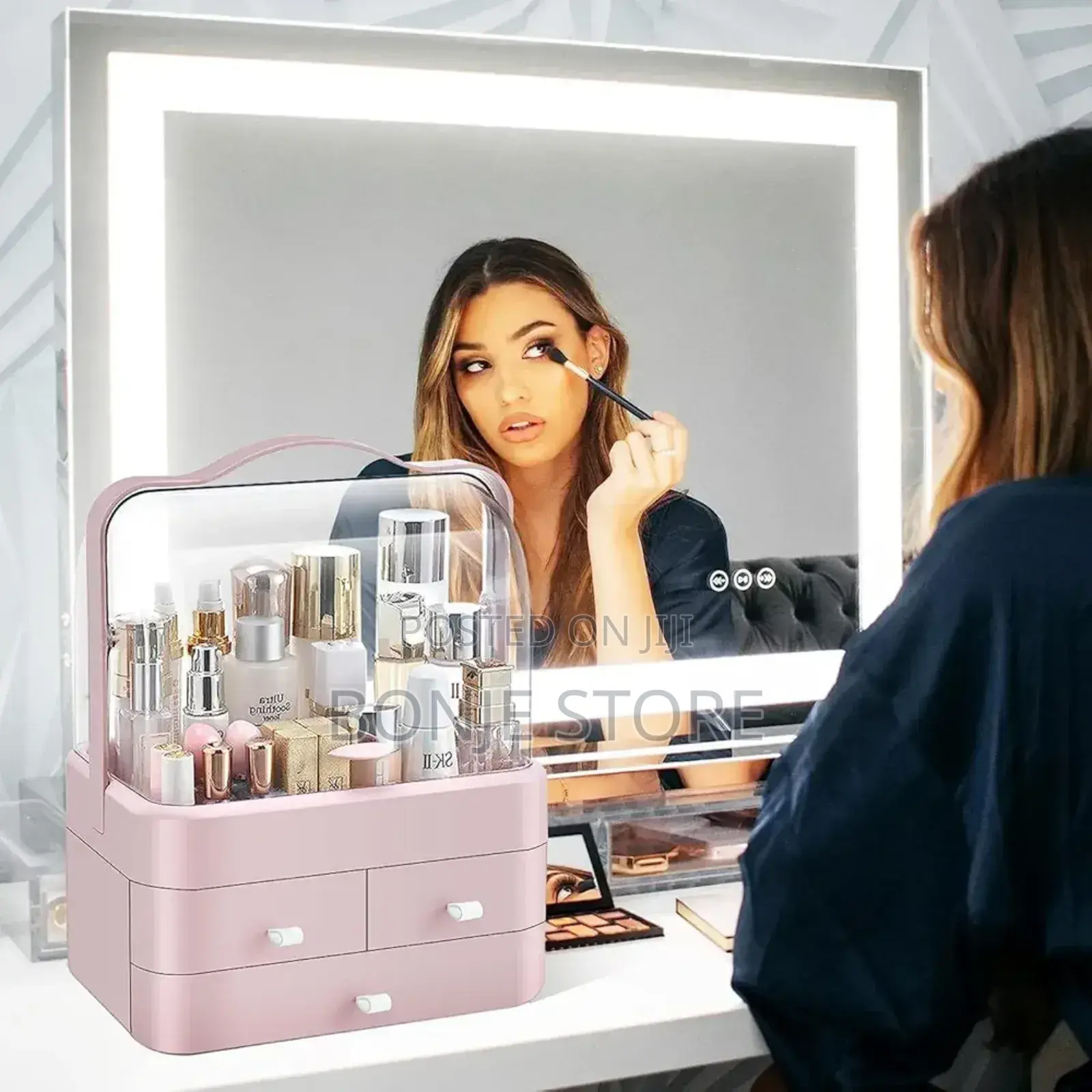 Makeup Organiser Portable Makeup Storage Box With 3 Drawers