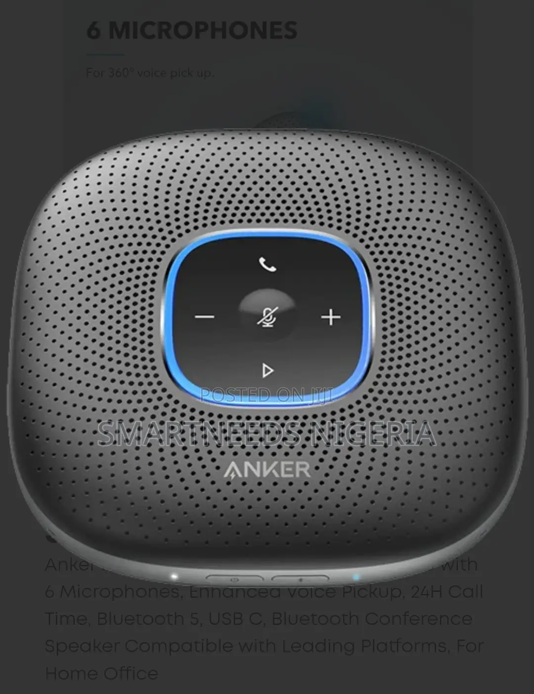 Anker Powerconf Conference/Call Speaker With 6 Microphones