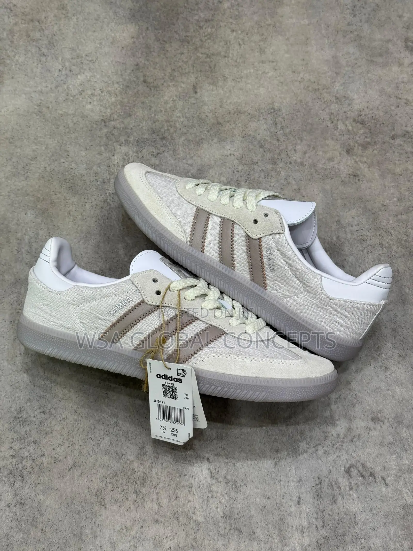 Adidas Samba OG Vintage Khaki Purple Sneakers