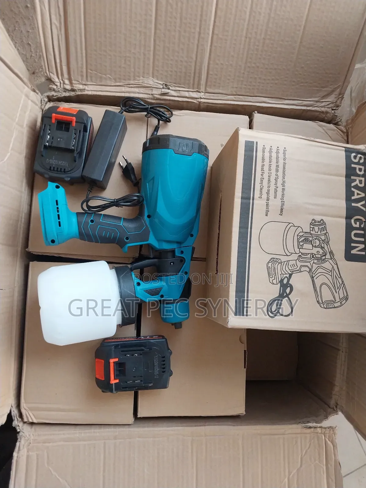 Cordless Poratble Spray Gun - 2 Batteries (21v Each)