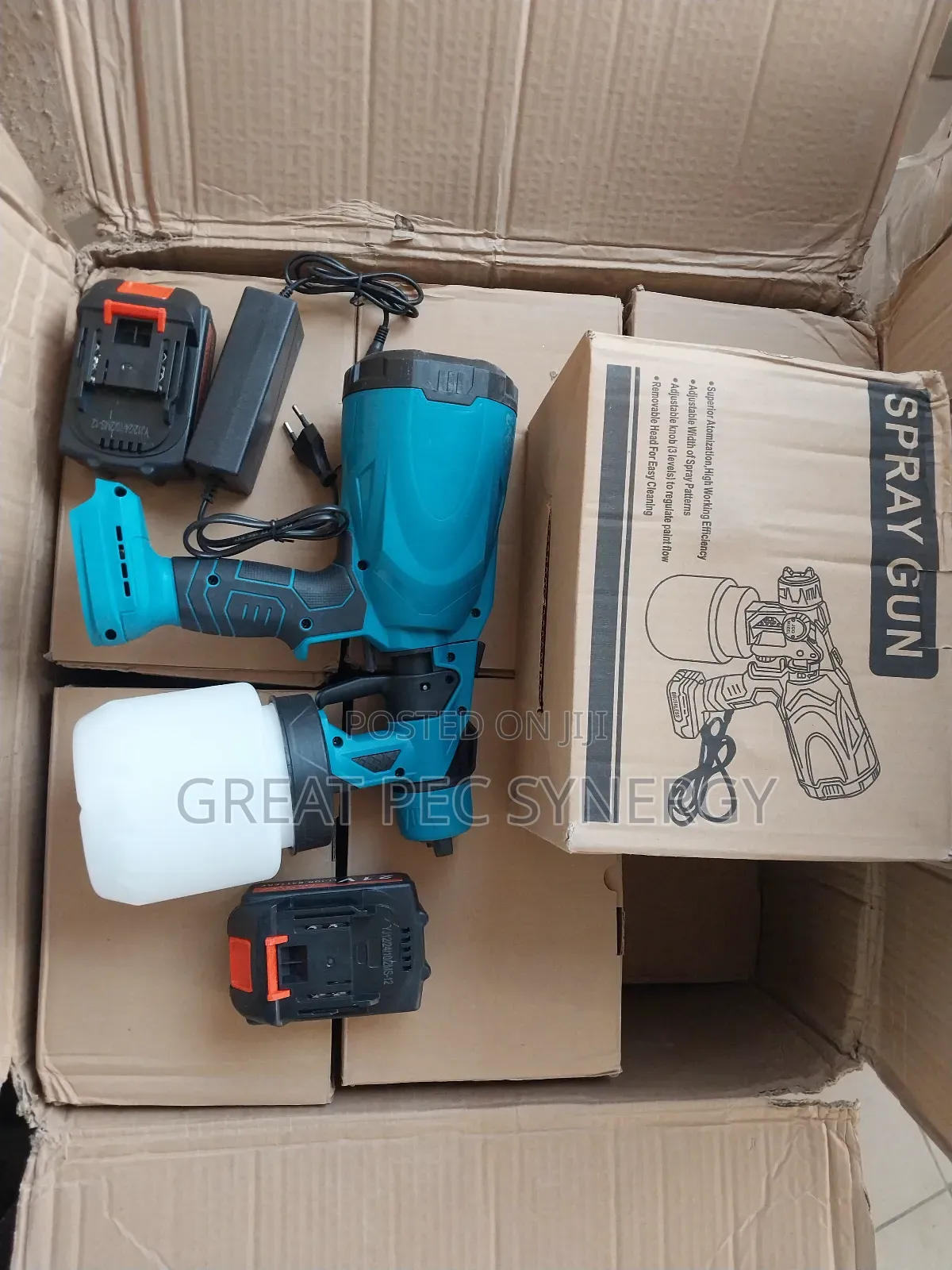 Cordless Poratble Spray Gun - 2 Batteries (21v Each)