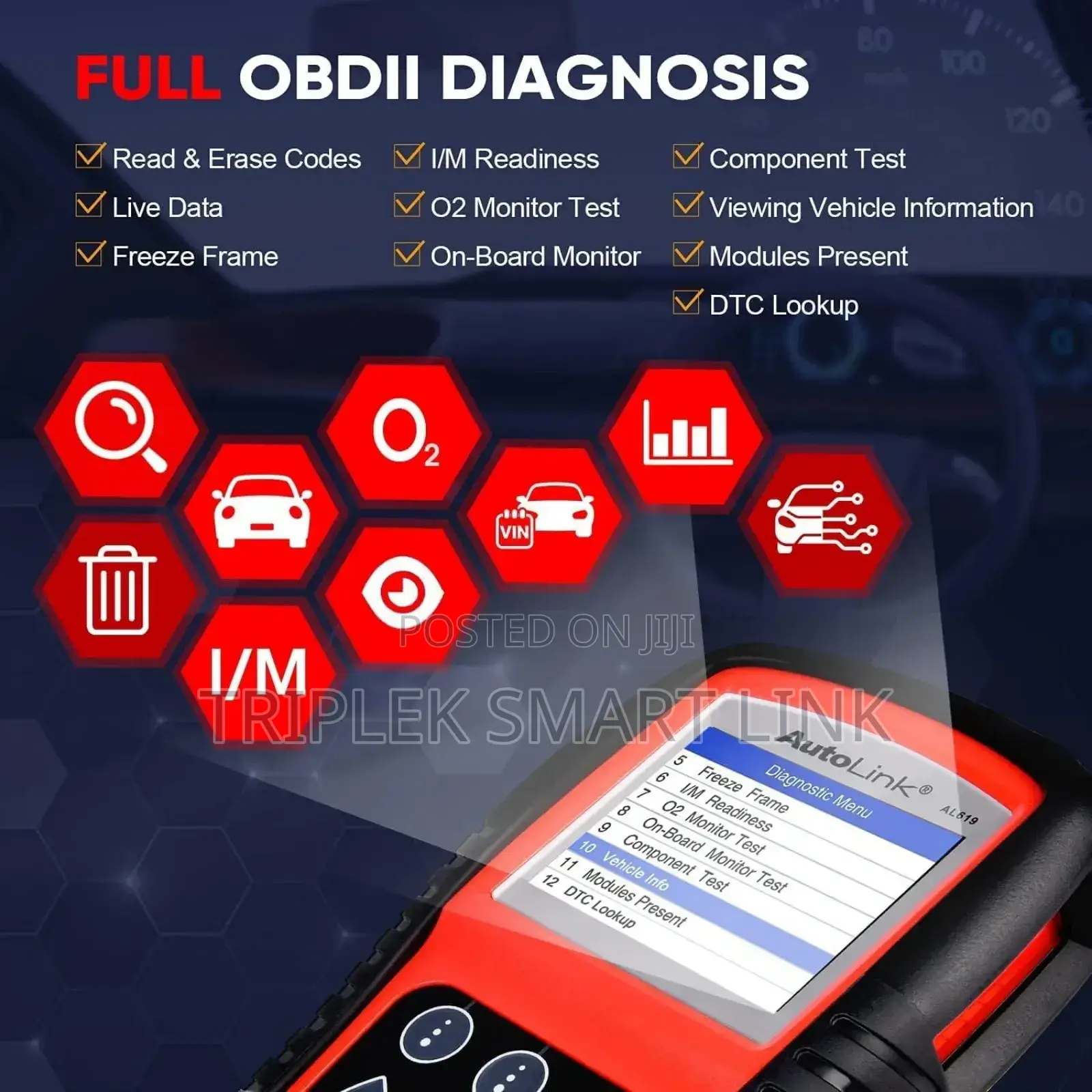 Autel Autolink AL619 Car ABS SRS CAN OBD2 Diagnostic Scan