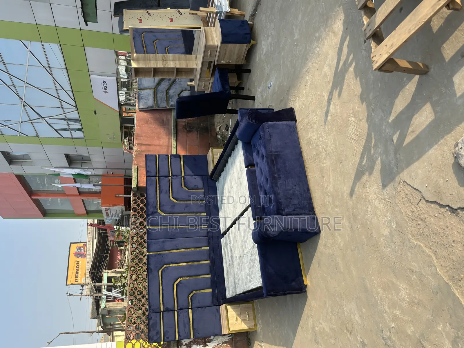 Full Set of Exquisite Padded Upholstery HDF 6ft by 6ft Bedframe