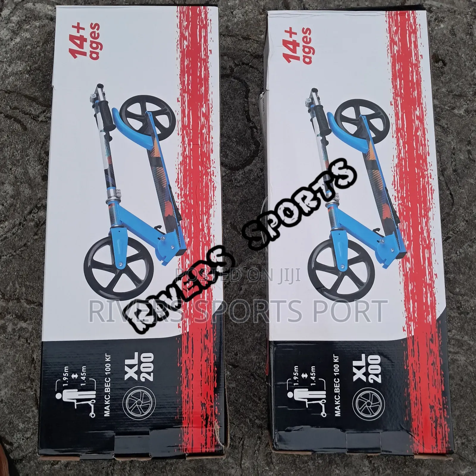 200mm Big Tyre Kick Scooter With Rear Wheel Brake