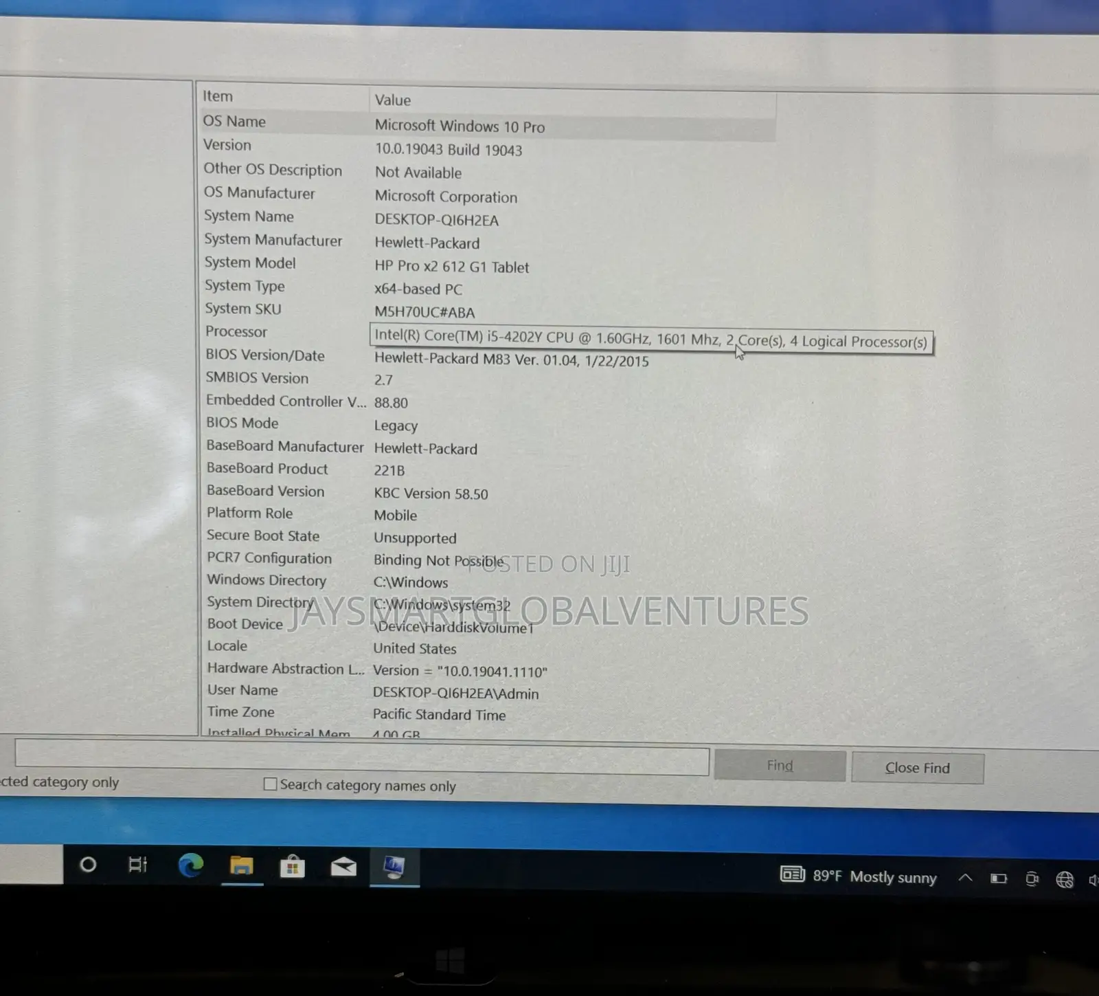 Laptop HP Pro X2 612 G1 4GB Intel Core i5 SSD 128GB