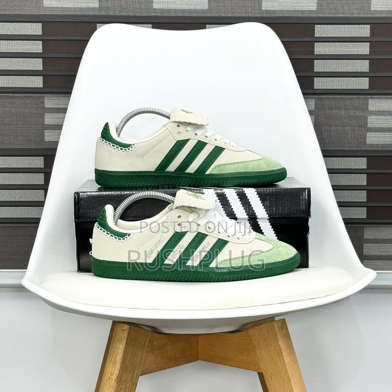 Stussy X Adidas Samba Originals “Green” Sneakers