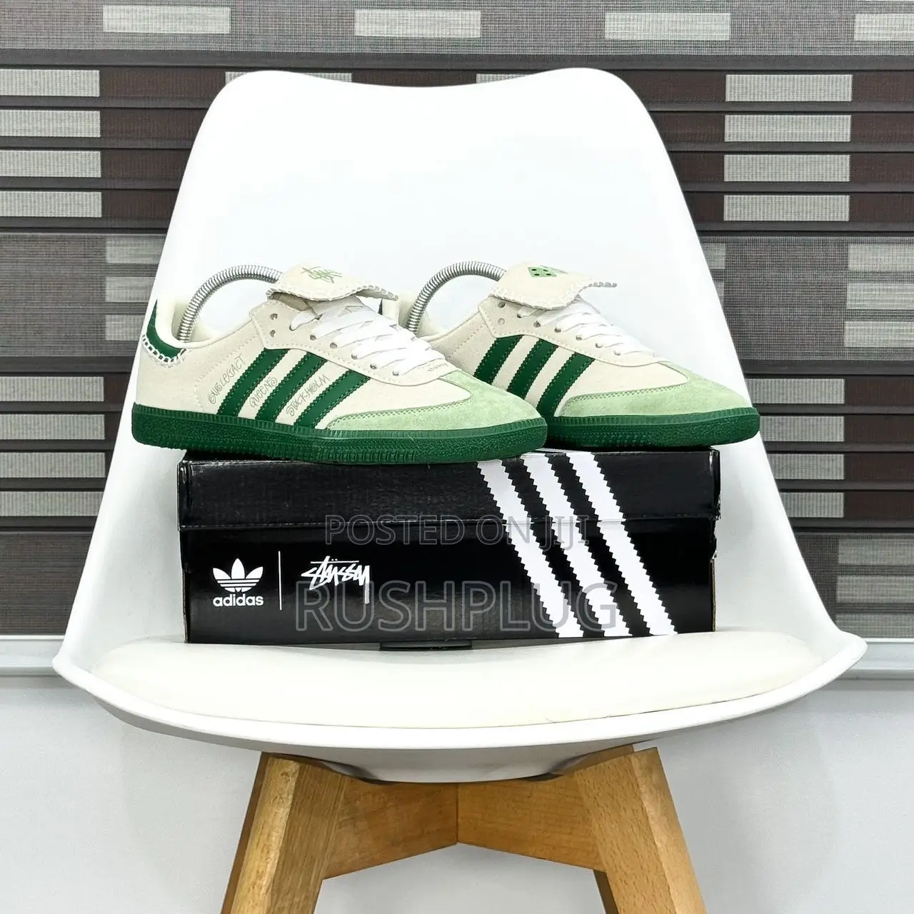 Stussy X Adidas Samba Originals “Green” Sneakers