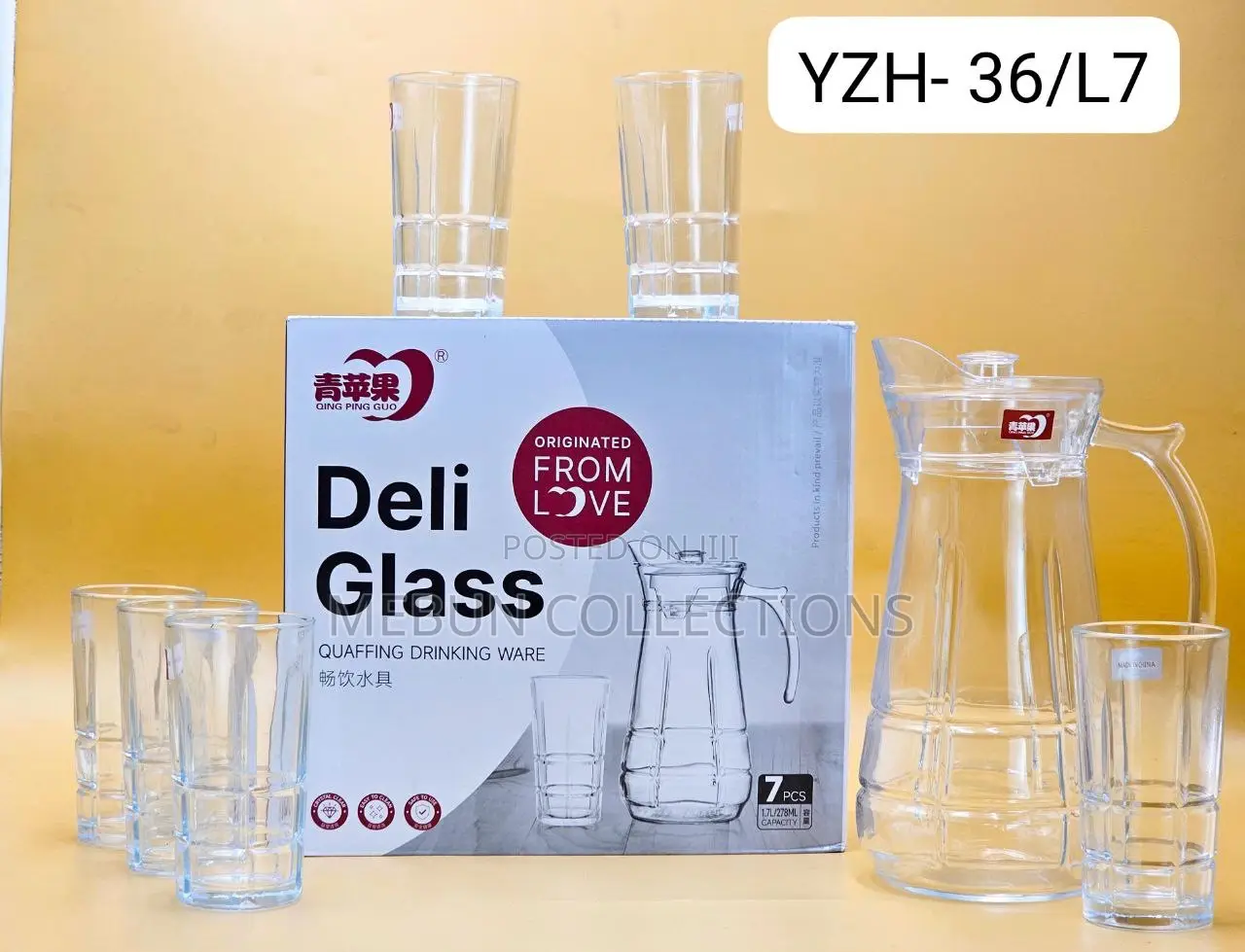7pcs Glass Water Set Cup With Jug
