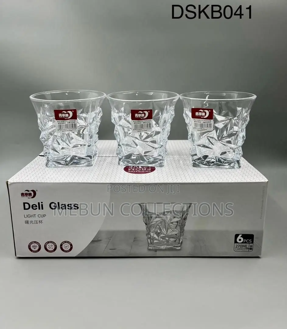 6pcs Diamond Whiskey Glass Cup