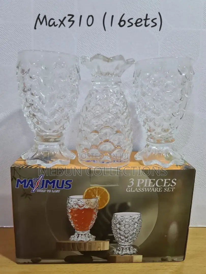 3pc Fish Scale Glass Cup
