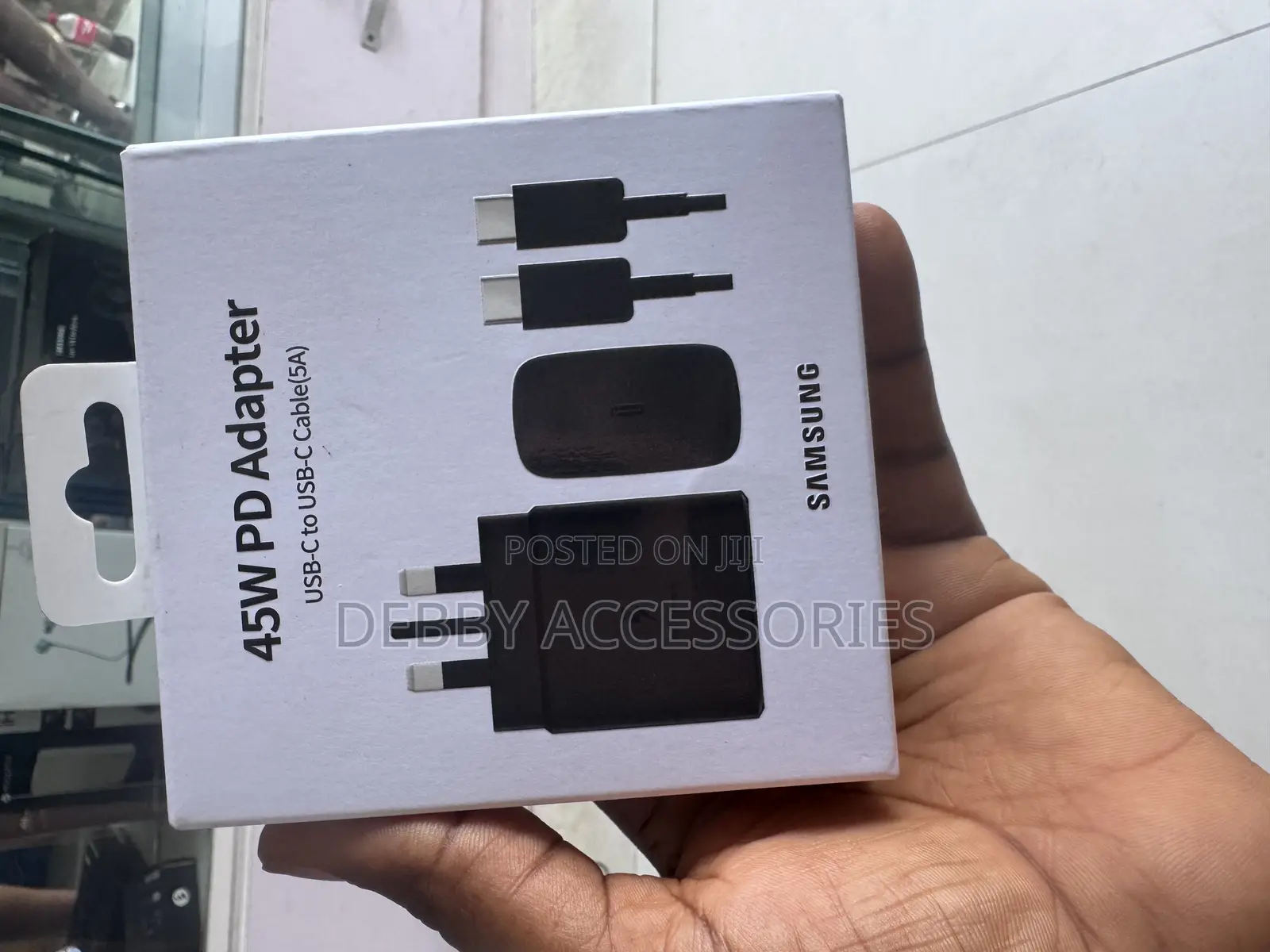 45W PD Adapter. Usb C to Usb C Cable (5A)