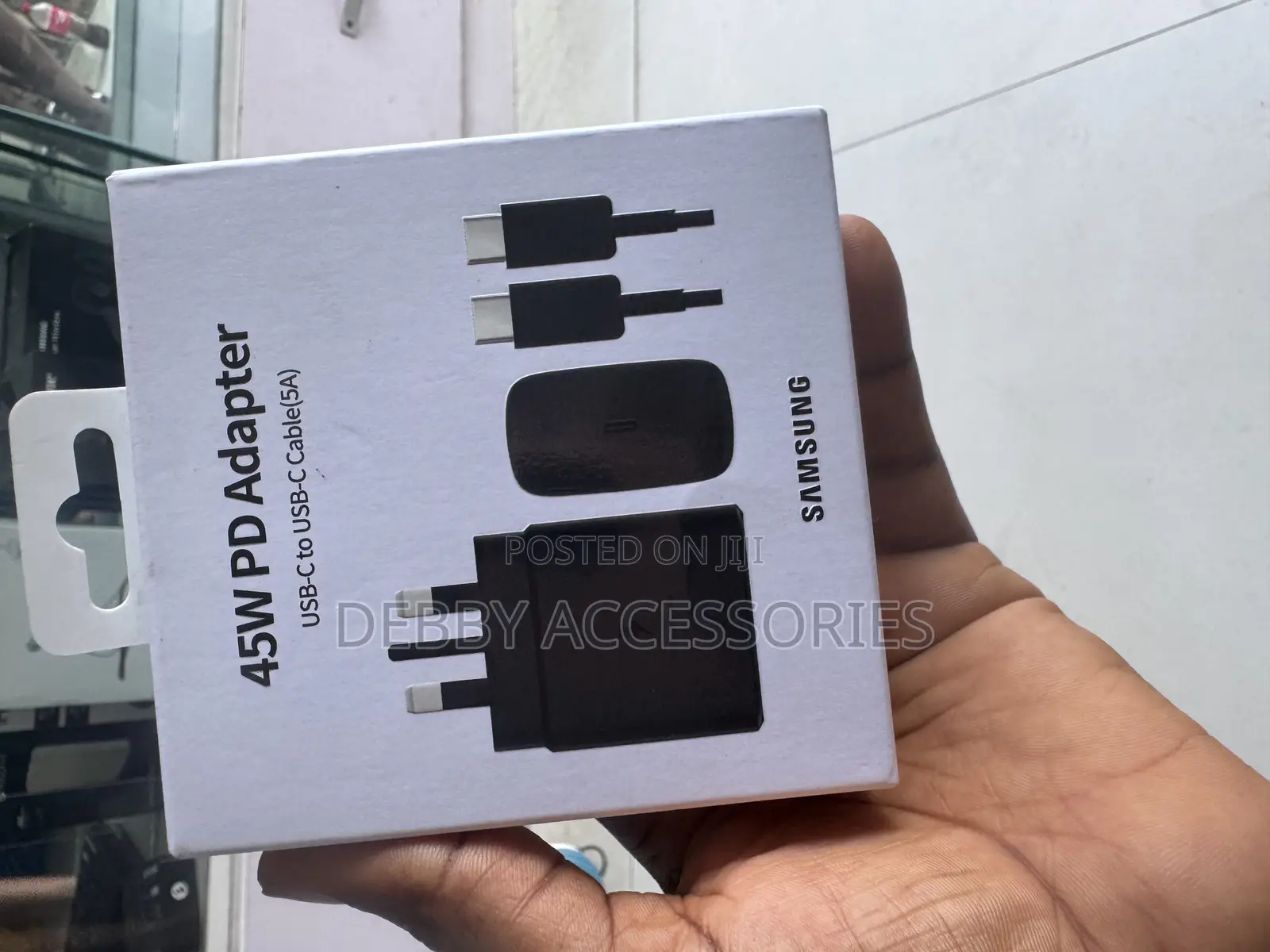 45W PD Adapter. Usb C to Usb C Cable (5A)