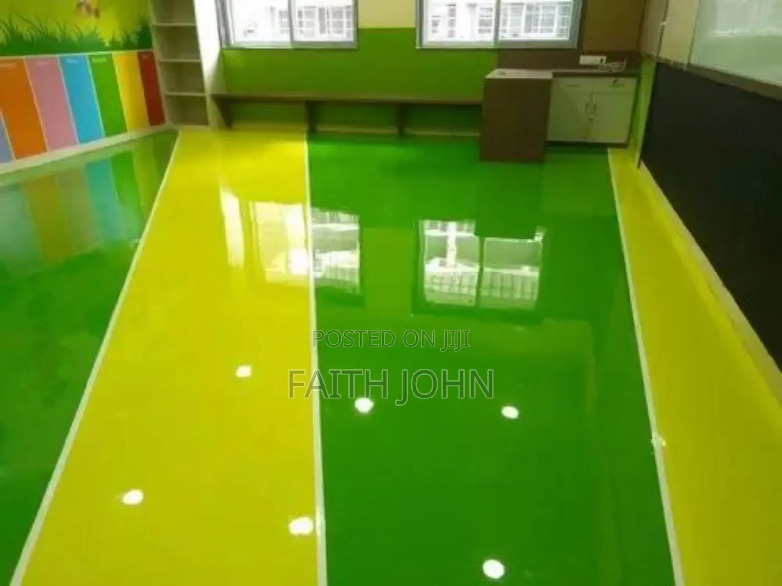 Multiple Color Epoxy Flooring