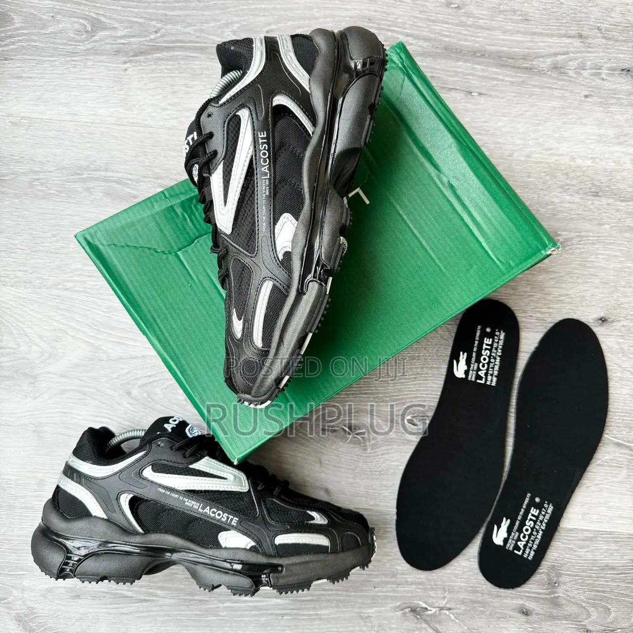 Lacoste L003 2K24 Men Trainers “Black/Silver” Sneakers