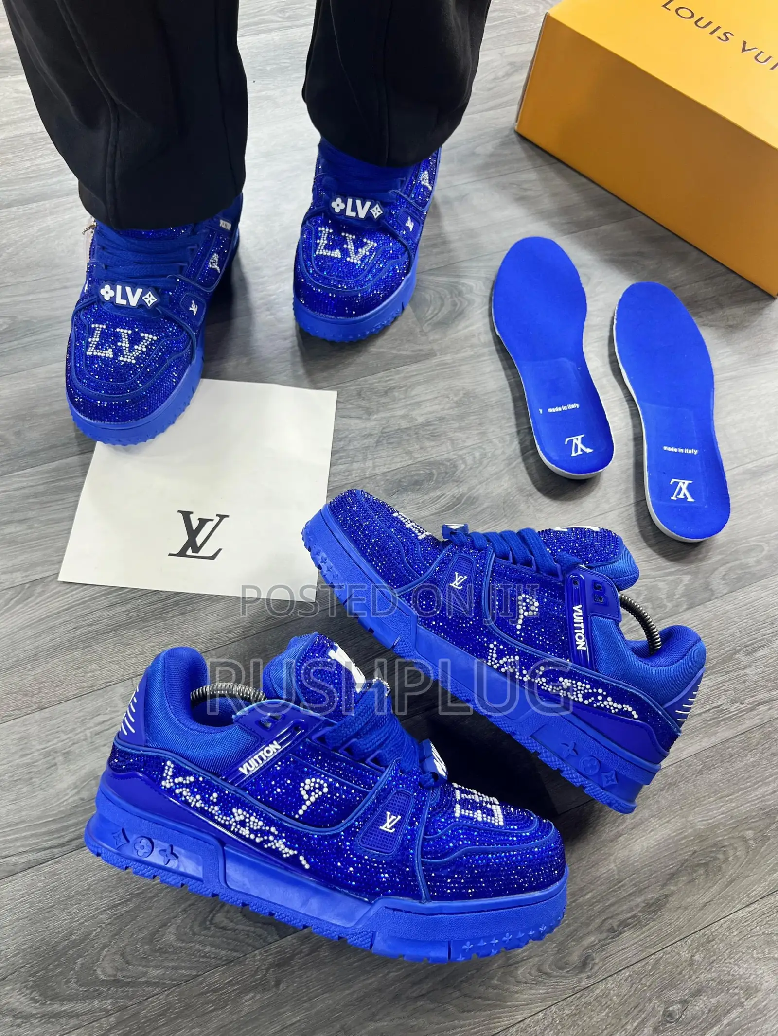 Louis Vuitton Maxi Blue “Swarovski Crystal” Sneakers