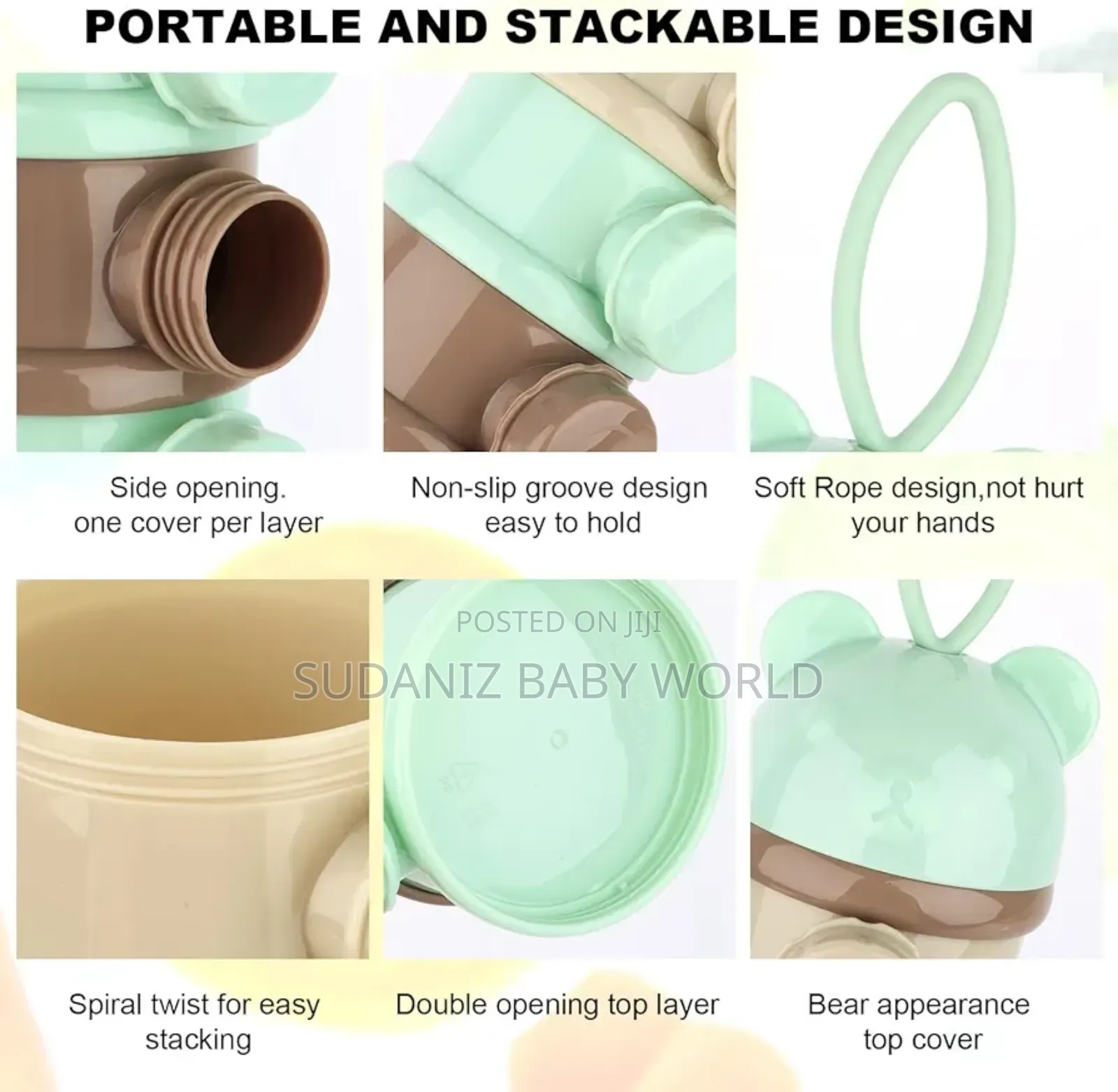 4 Layer Container Milk Divider Baby Formula Dispenser