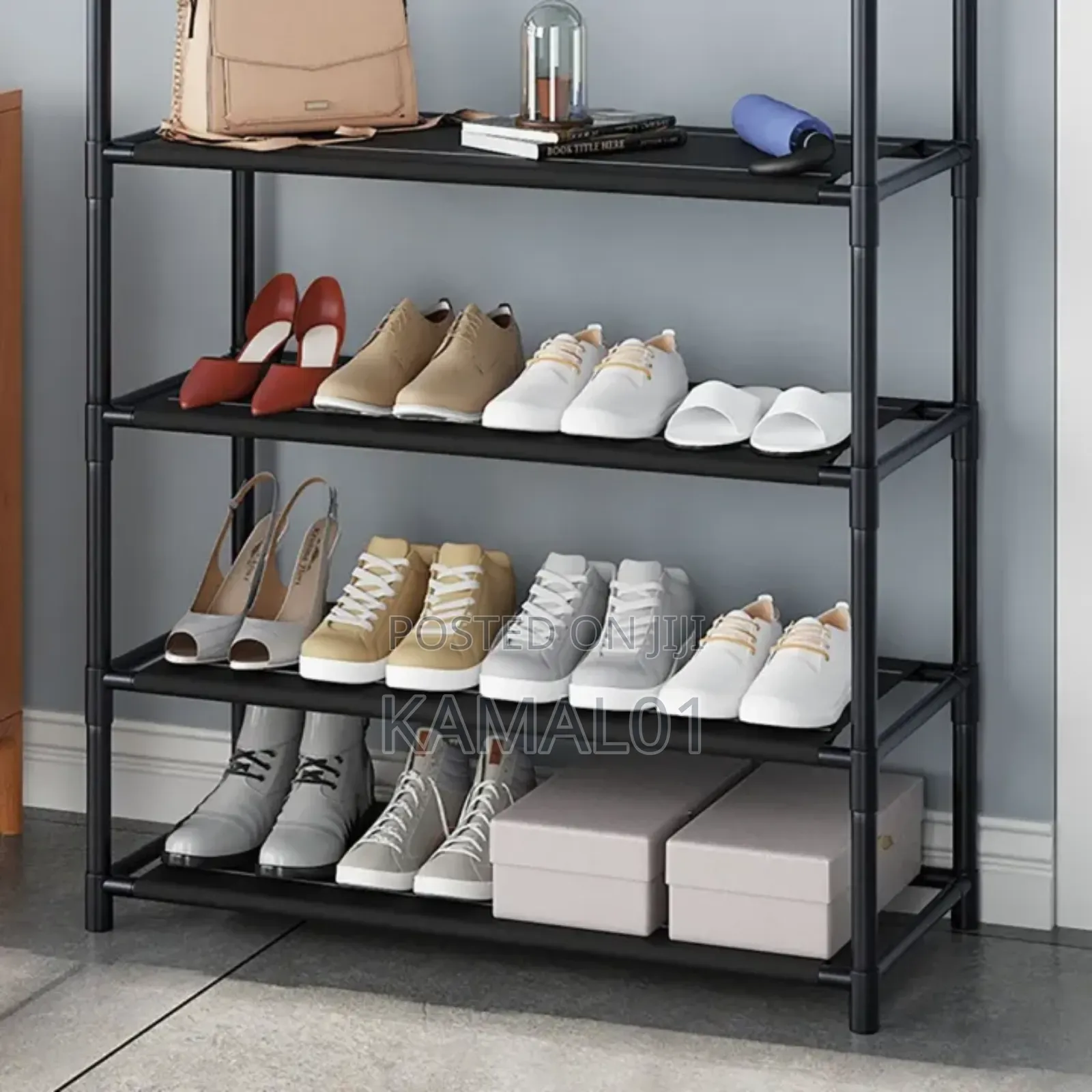 Multi-Function 4 Tiers Shoes Rack With Hanger