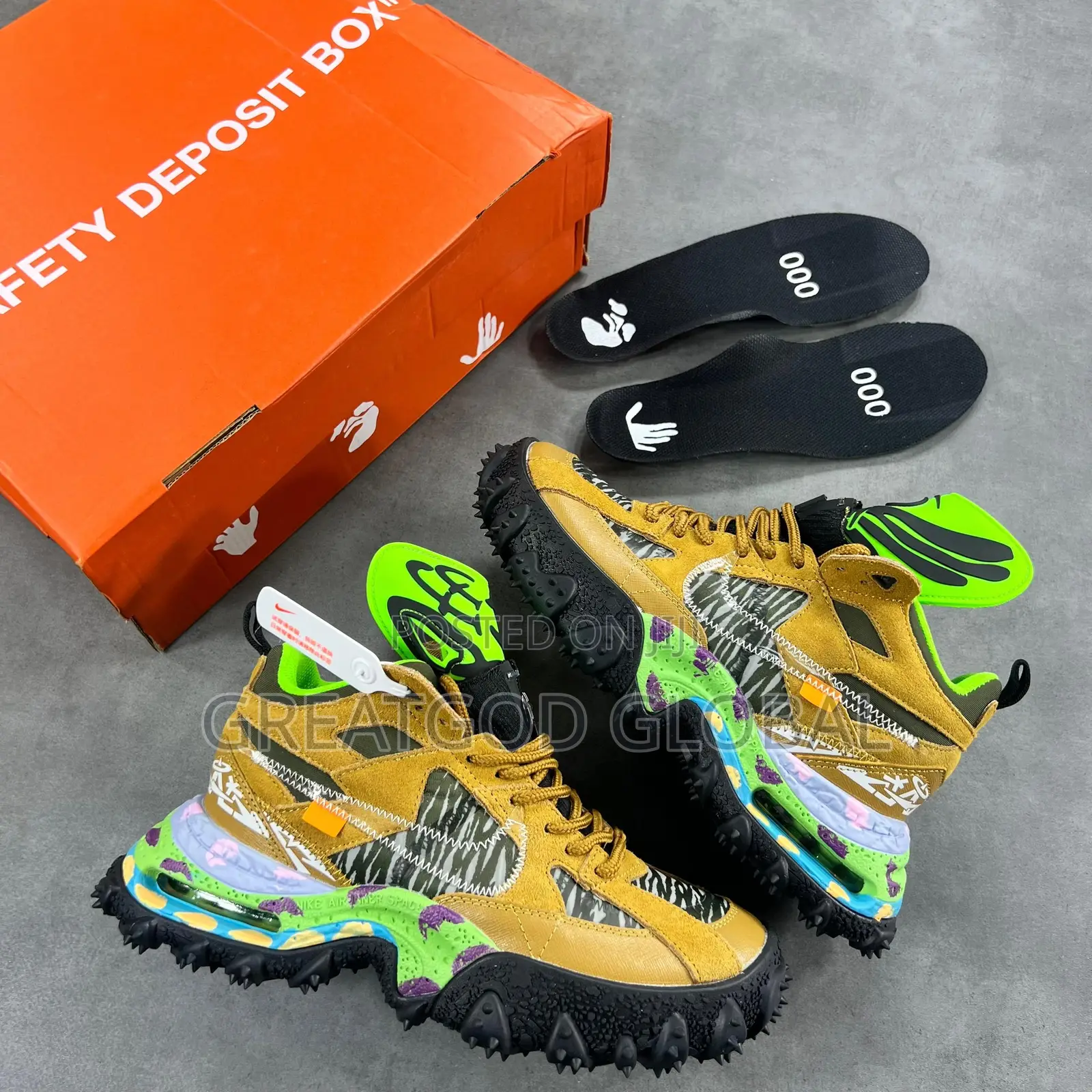 New Nike Air Terra Forma X Off-White “Wheat” Snks”