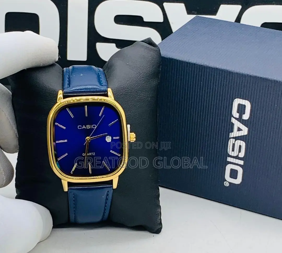 *Casio Leather Analog Wristwatch*