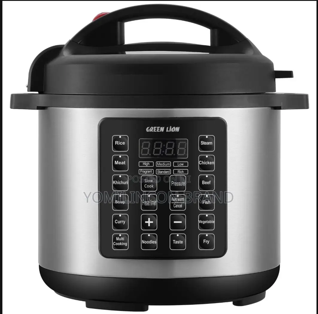 Green Lion 8L Electric Pressure Cooker With Auto Warm.