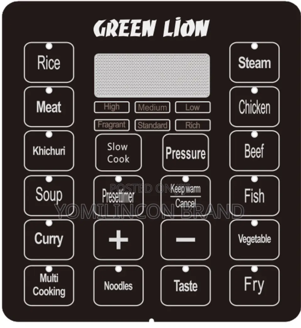 Green Lion 8L Electric Pressure Cooker With Auto Warm.