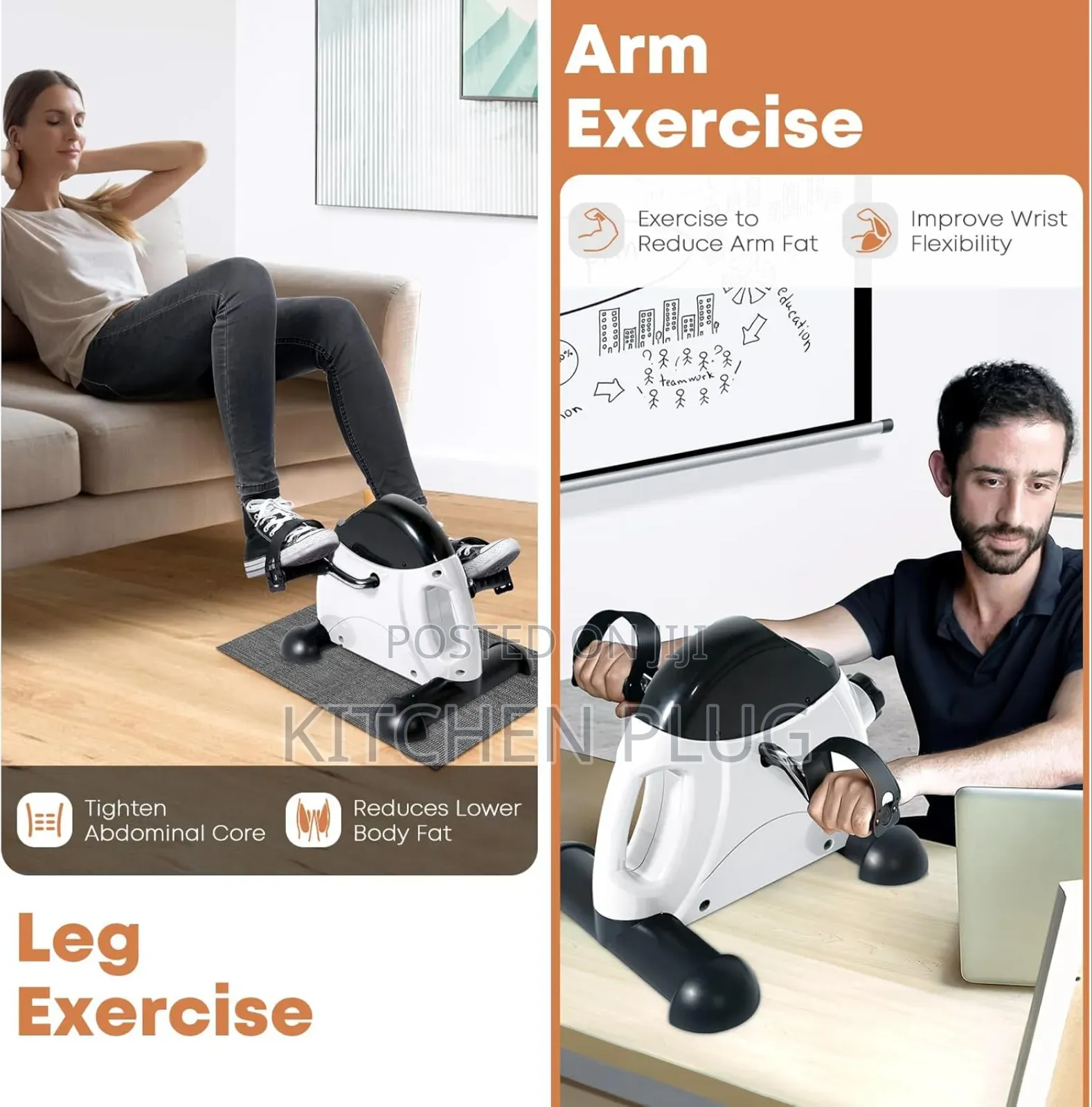 Mini Exercise Bike Pedal Exerciser Arm and Leg