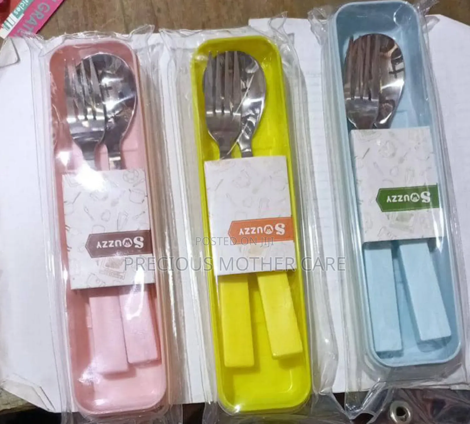 Children a Spoon and a Fork With Case