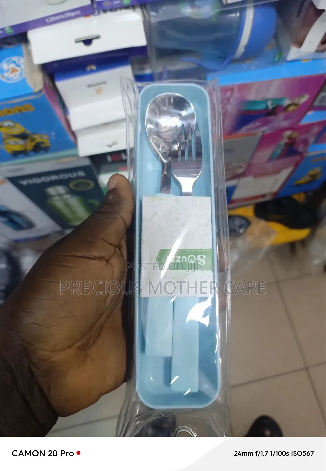 Children a Spoon and a Fork With Case