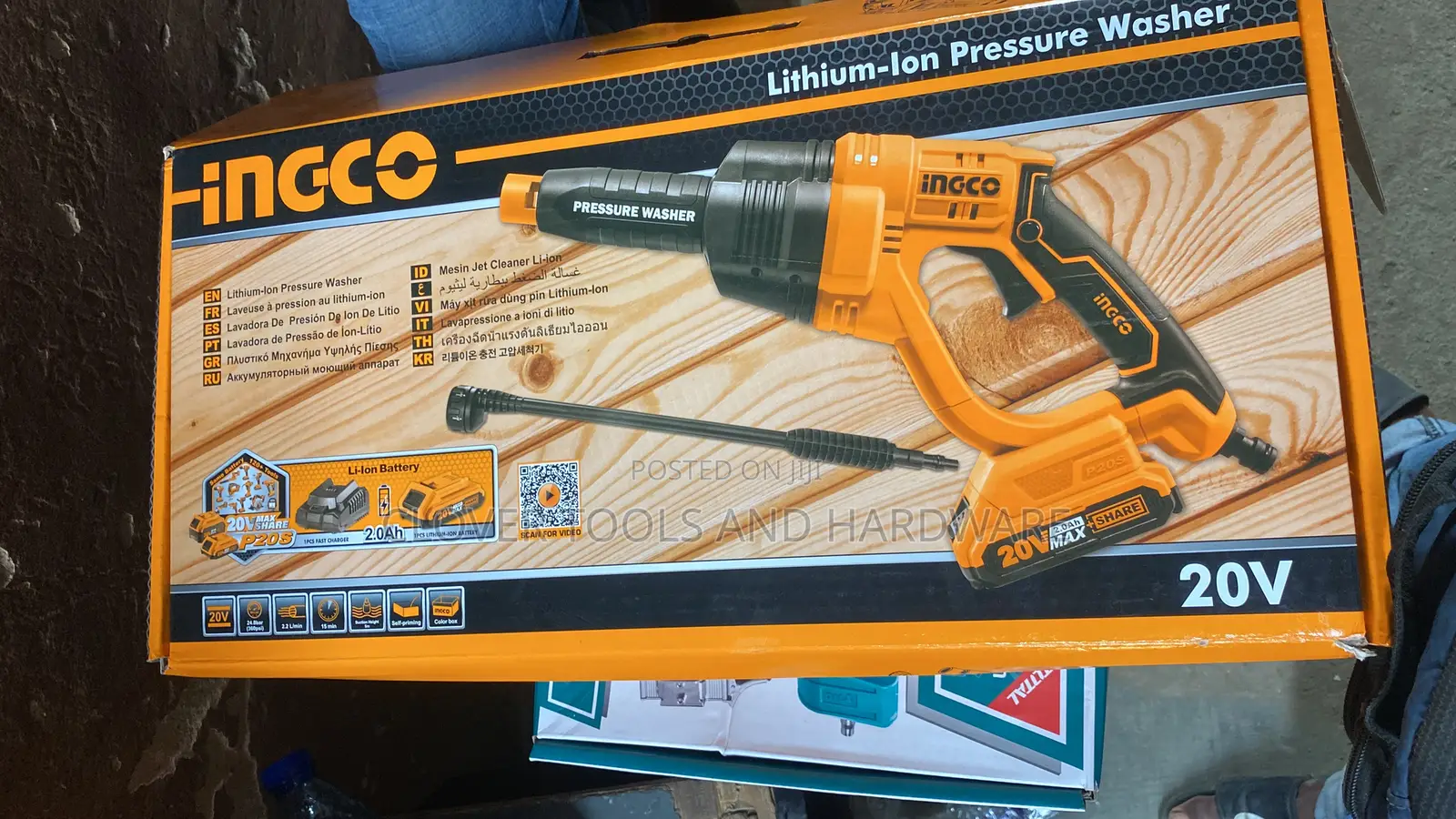 Ingco Cordless Pressure Washer 20V